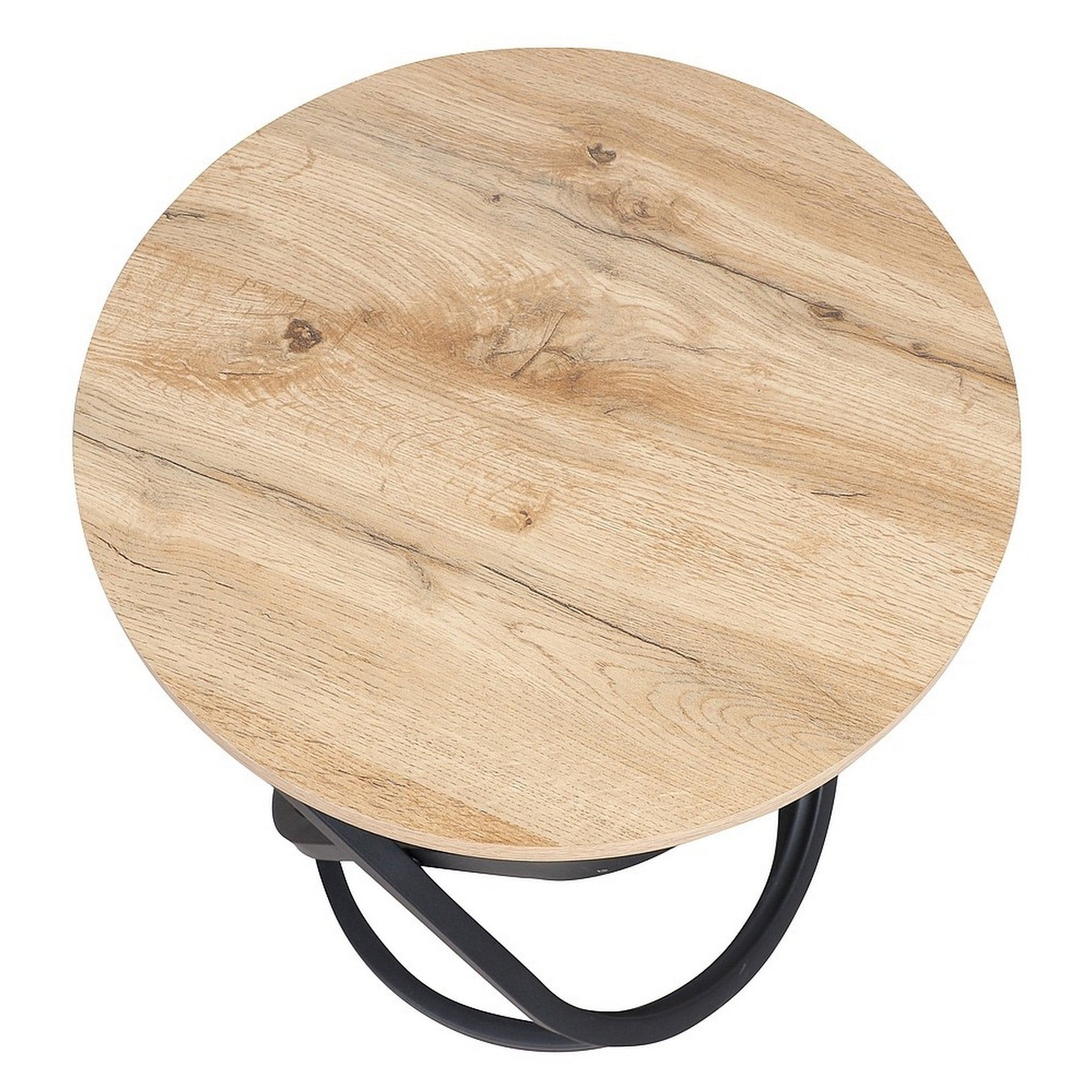 Masuta cafea EOS D, stejar artizanal/negru mat, MDF/metal, 60x45 cm