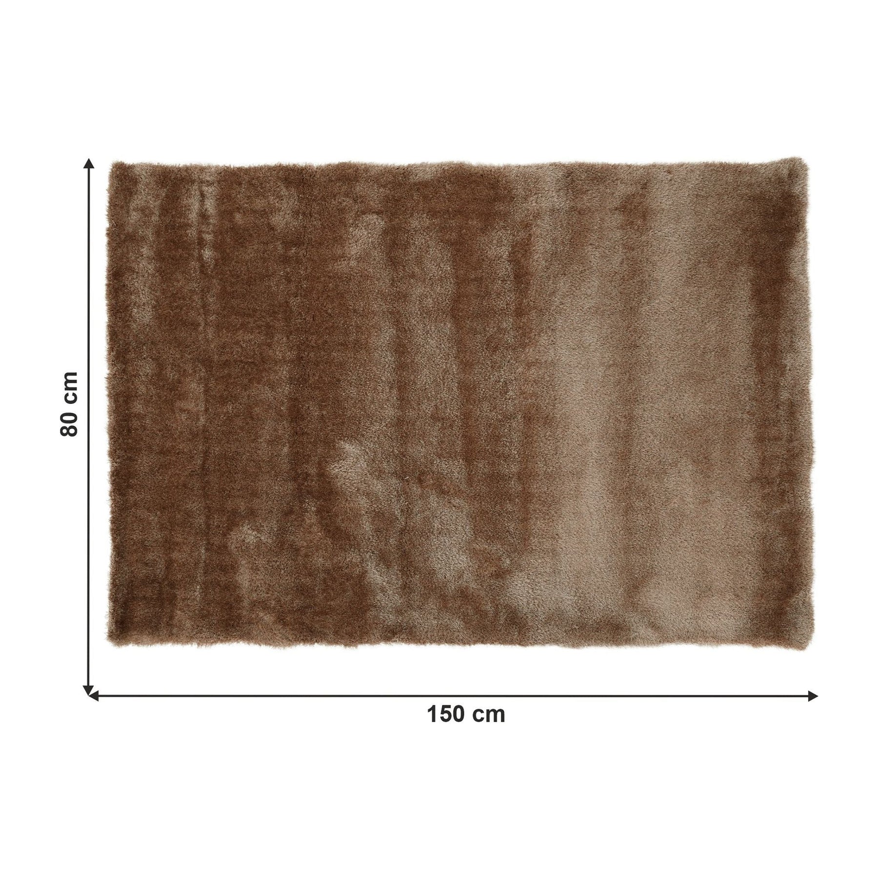 Covor BOTAN, maro deschis, fibre sintetice, 80x150 cm