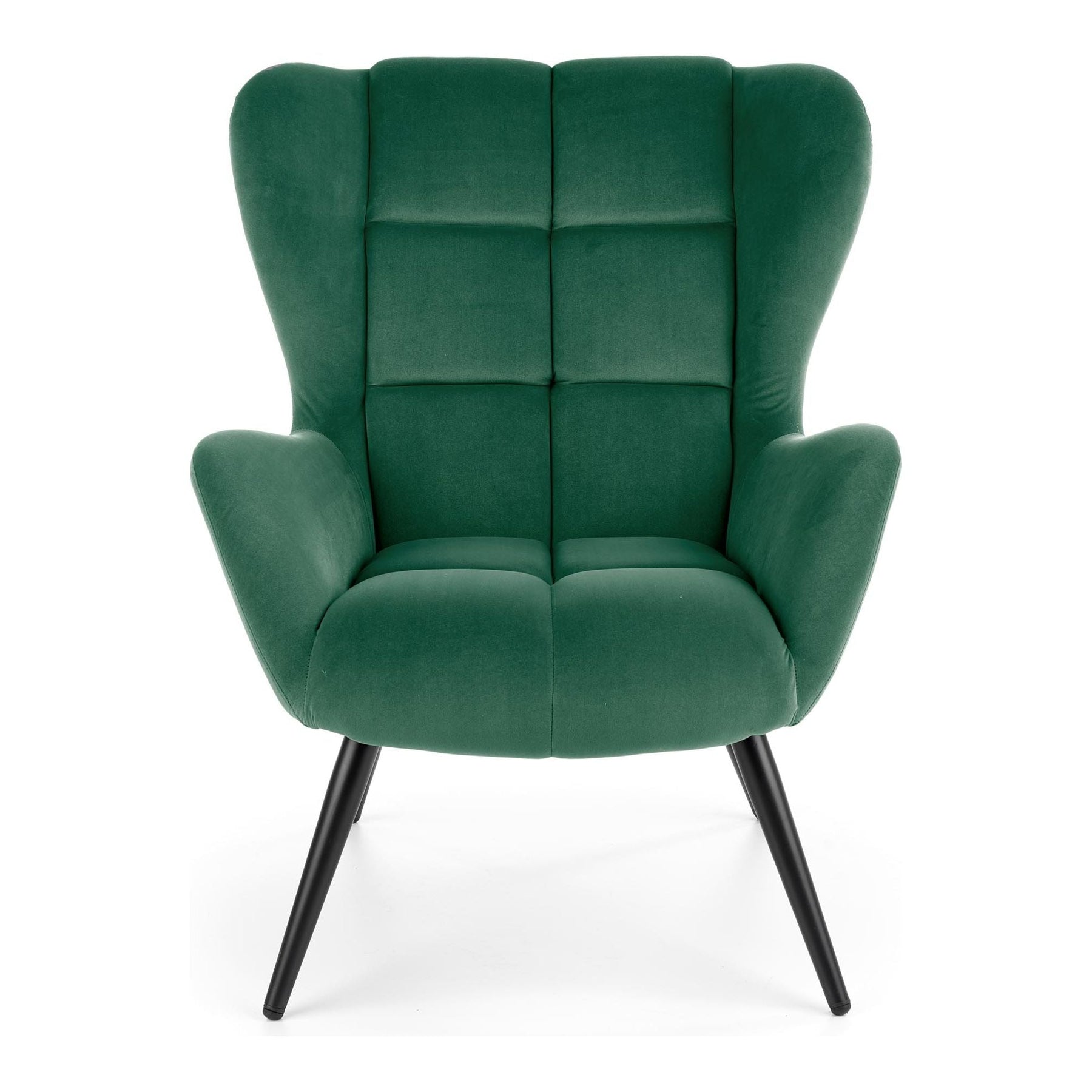 Fotoliu TYRION, verde inchis, stofa catifelata, 85x86x91 cm