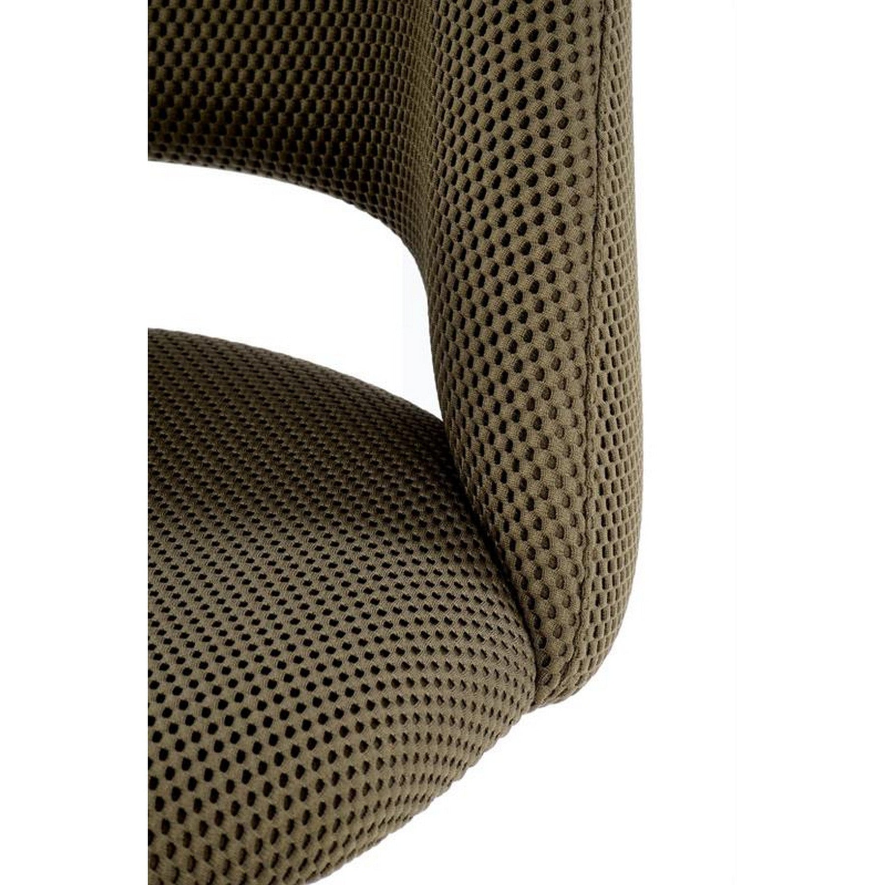 Scaun rotativ K546, verde/negru, panza/metal, 52x60x79 cm
