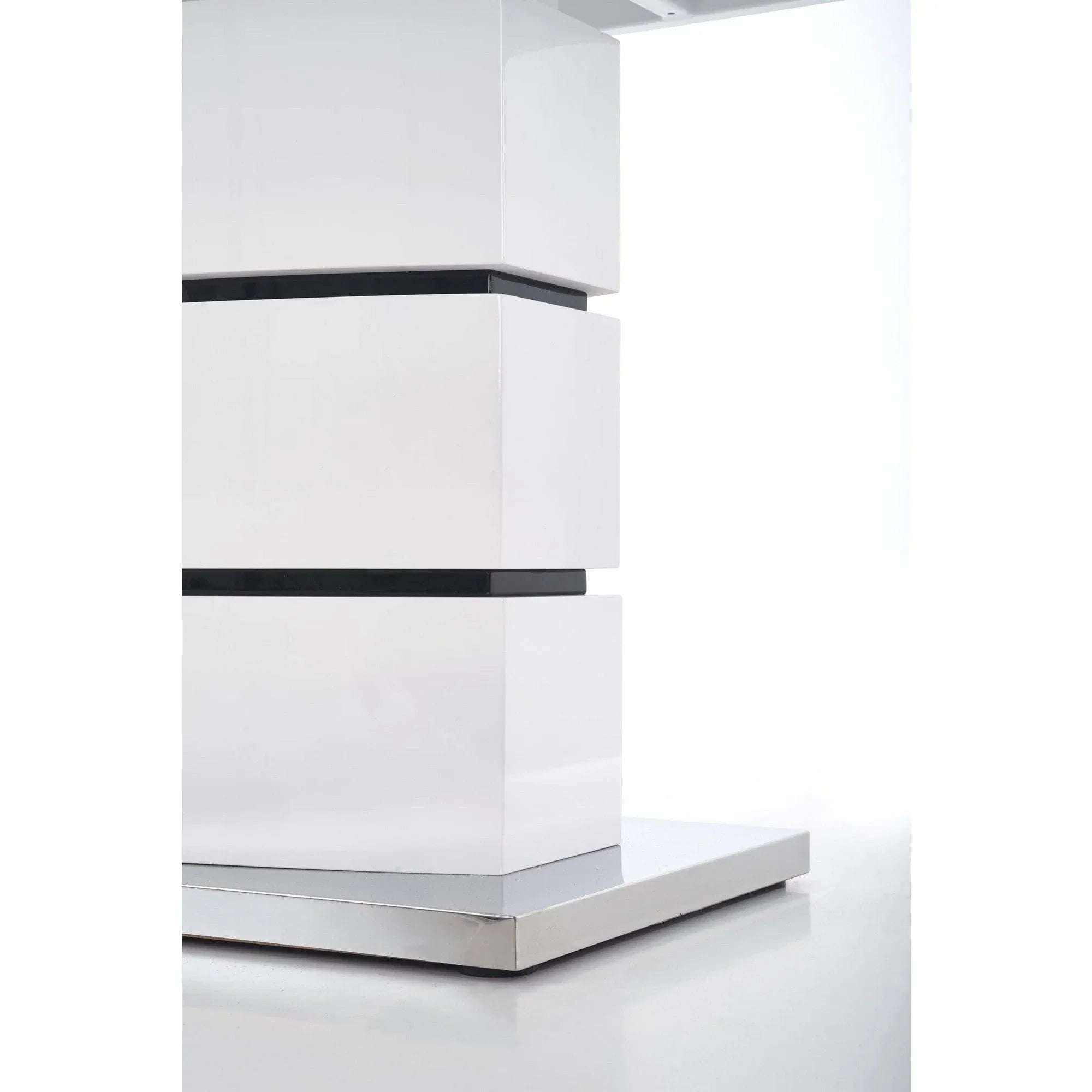 Masa living extensibila HOUSTON OCN-37489, alb