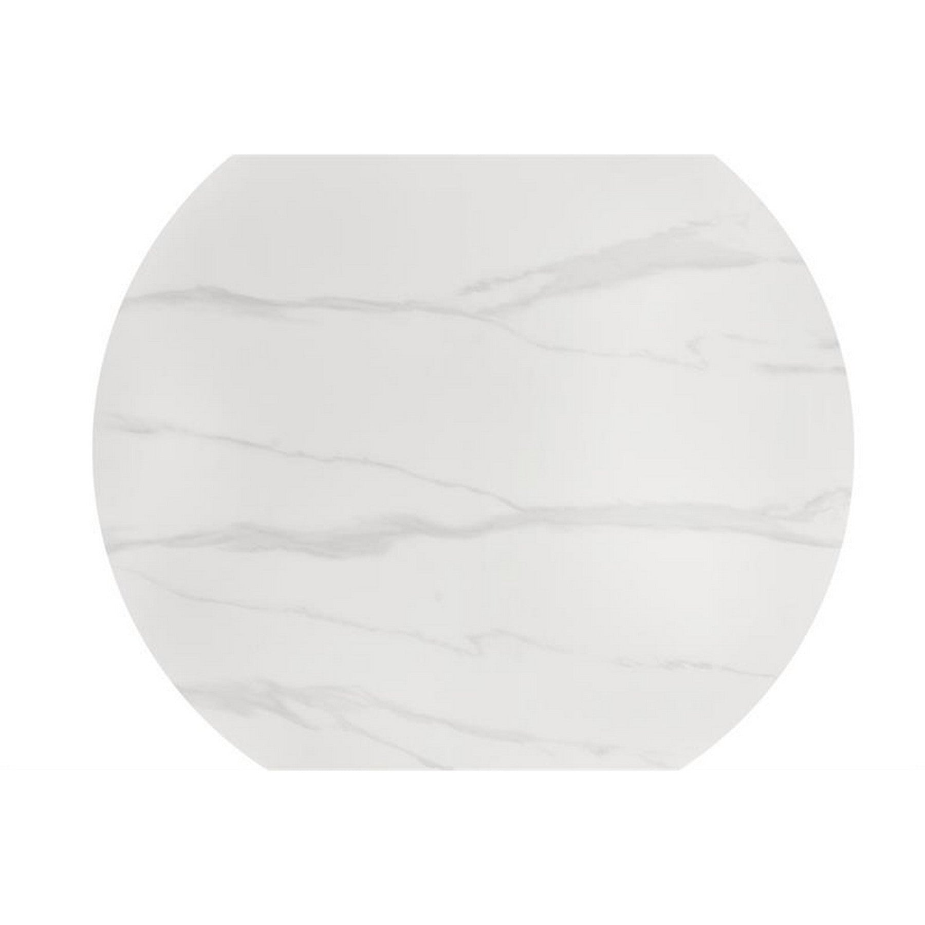 Masa EDGAR 2, alb/negru, ceramica/metal, 100x100x76 cm