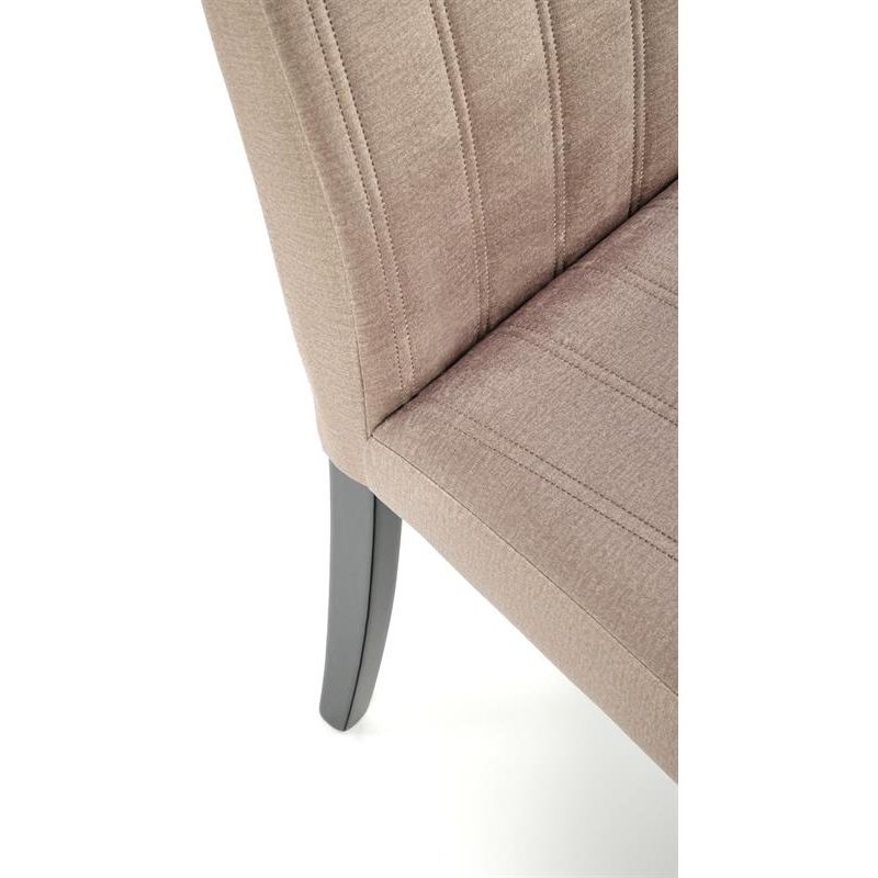 Scaun DIEGO 2, negru/bej, lemn masiv/stofa catifelata, 42x52x97 cm