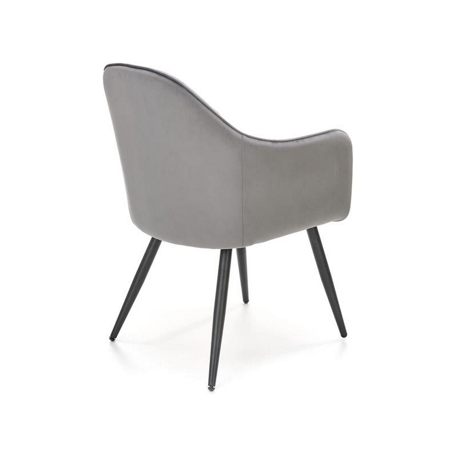 Scaun K464, stofa catifelata gri, 58x59x84 cm