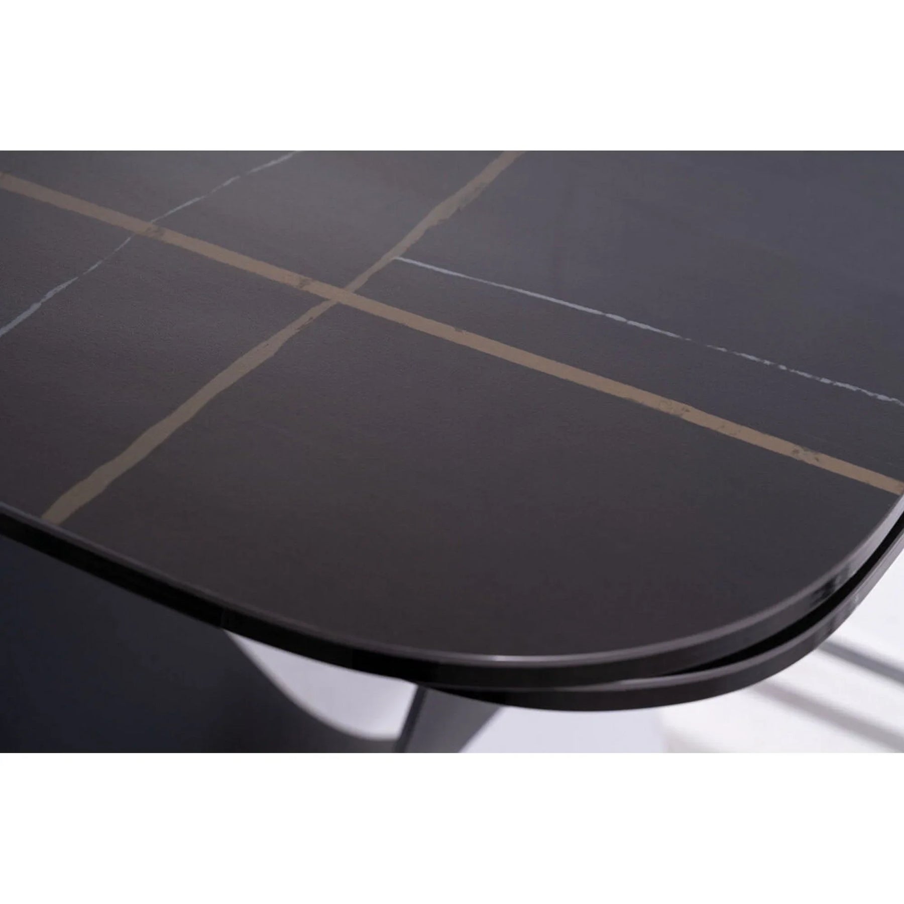Masa extensibila INFINITY CERAMIC, negru, sticla securizata/ceramica, 160/240x95x76 cm
