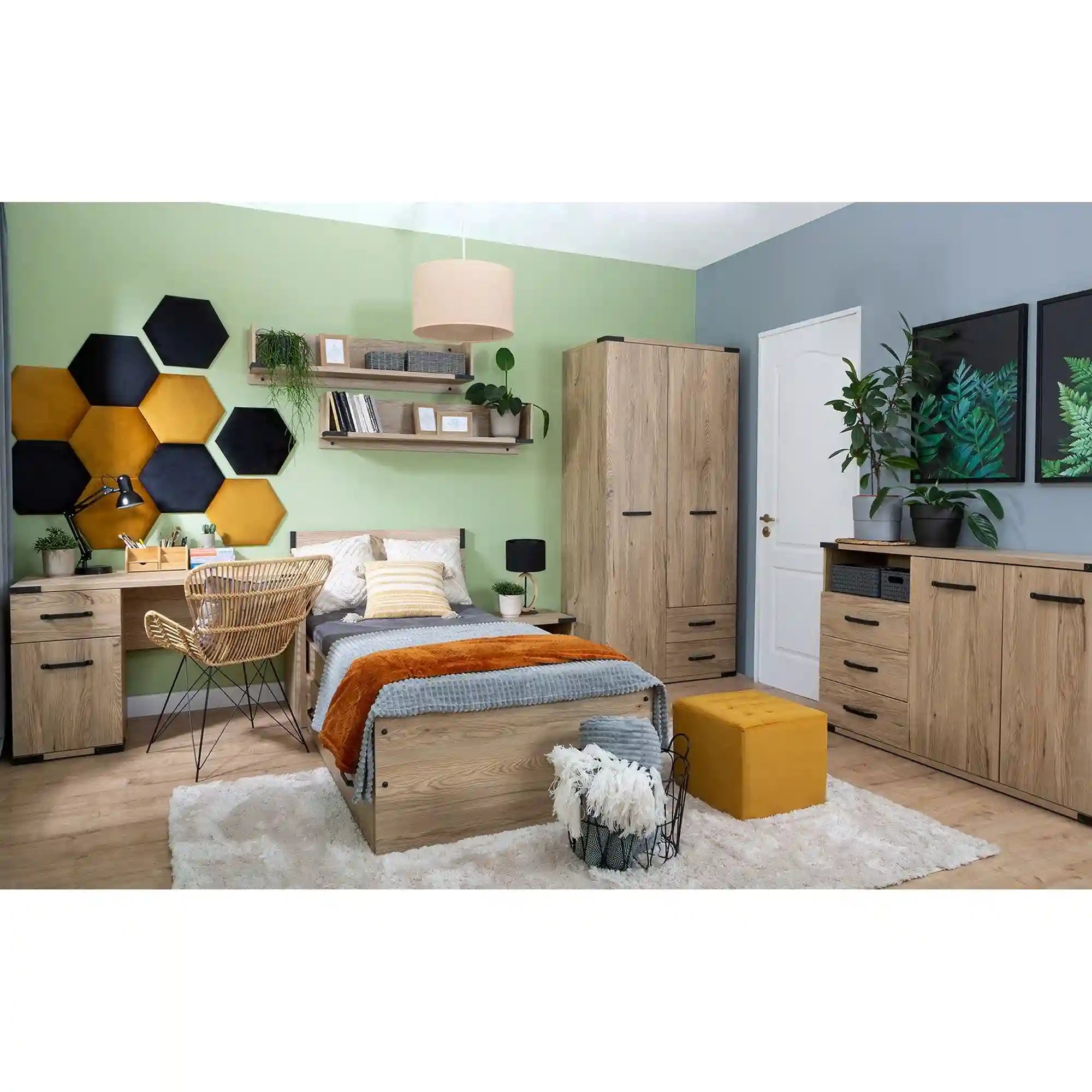 Cadru pat 120x200 BERGEN OCN-28722, stejar