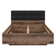 Cadru pat 140x200 BERGEN OCN-28753, nuc/negru