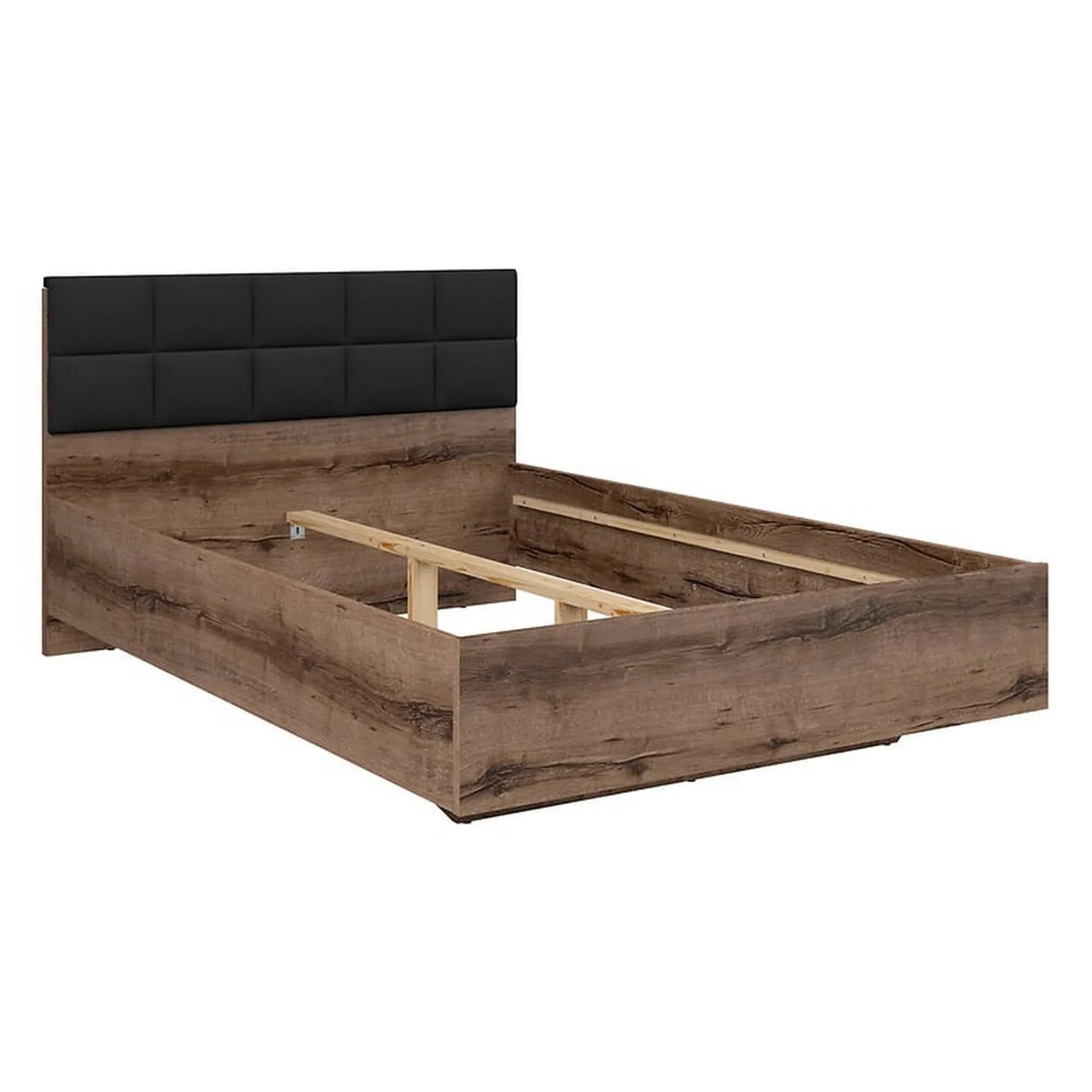 Cadru pat 140x200 BERGEN OCN-28753, nuc/negru