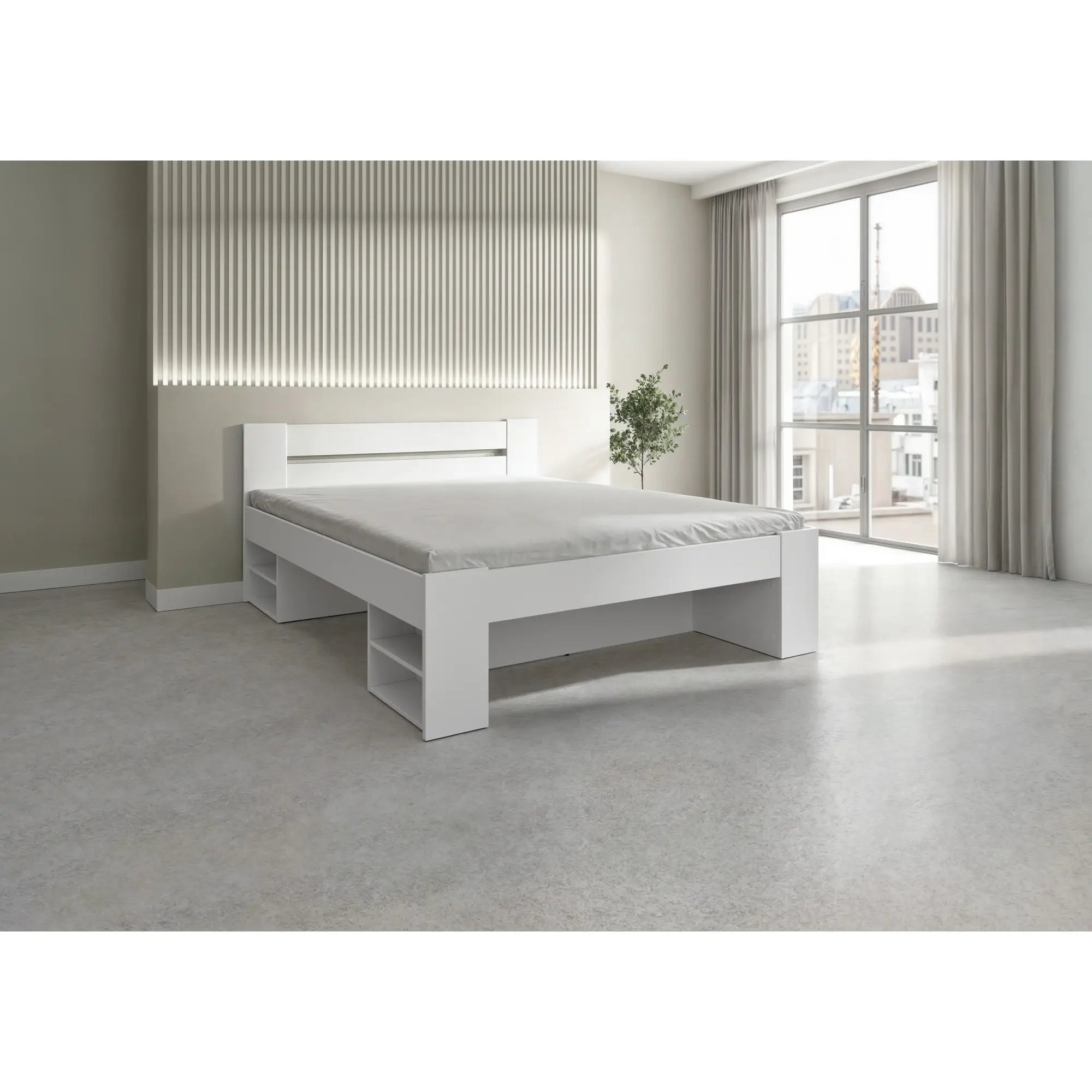 Cadru pat 160x200 BERGEN OCN-28728, alb