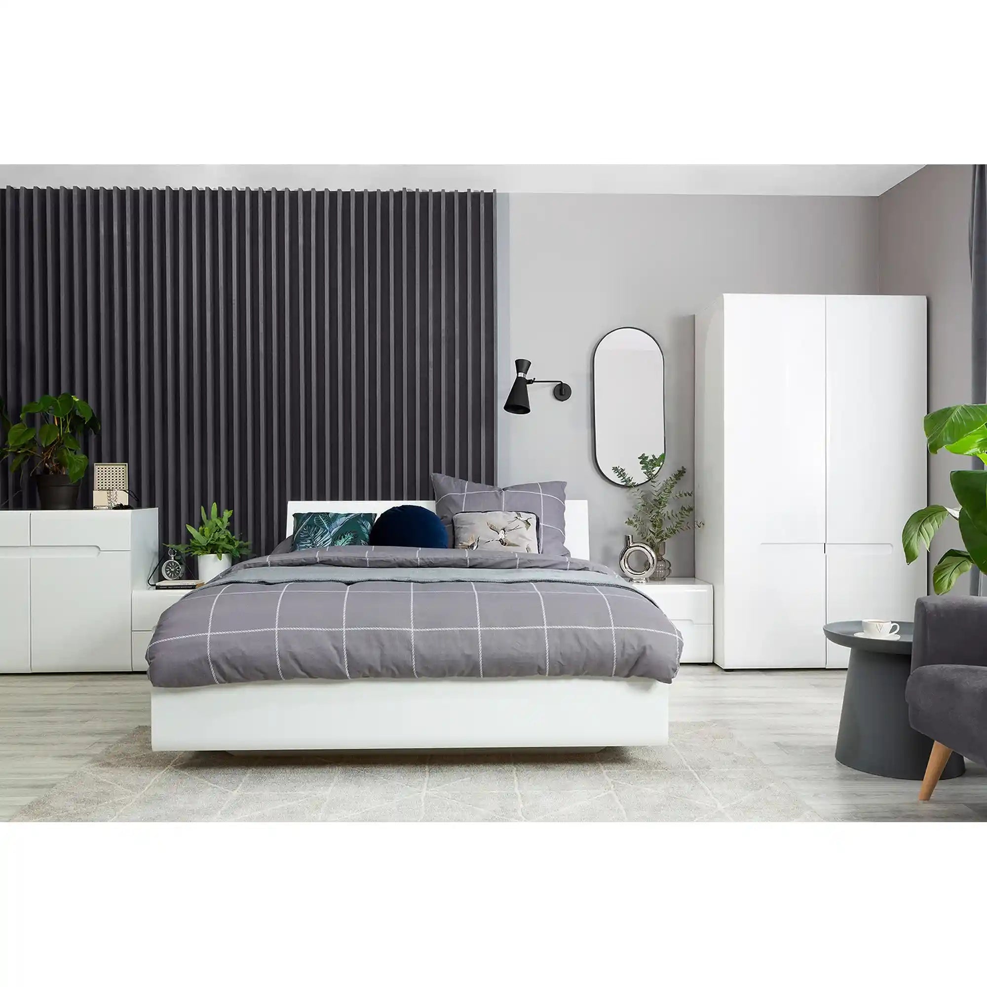 Cadru pat 160x200 BERGEN OCN-28755, alb