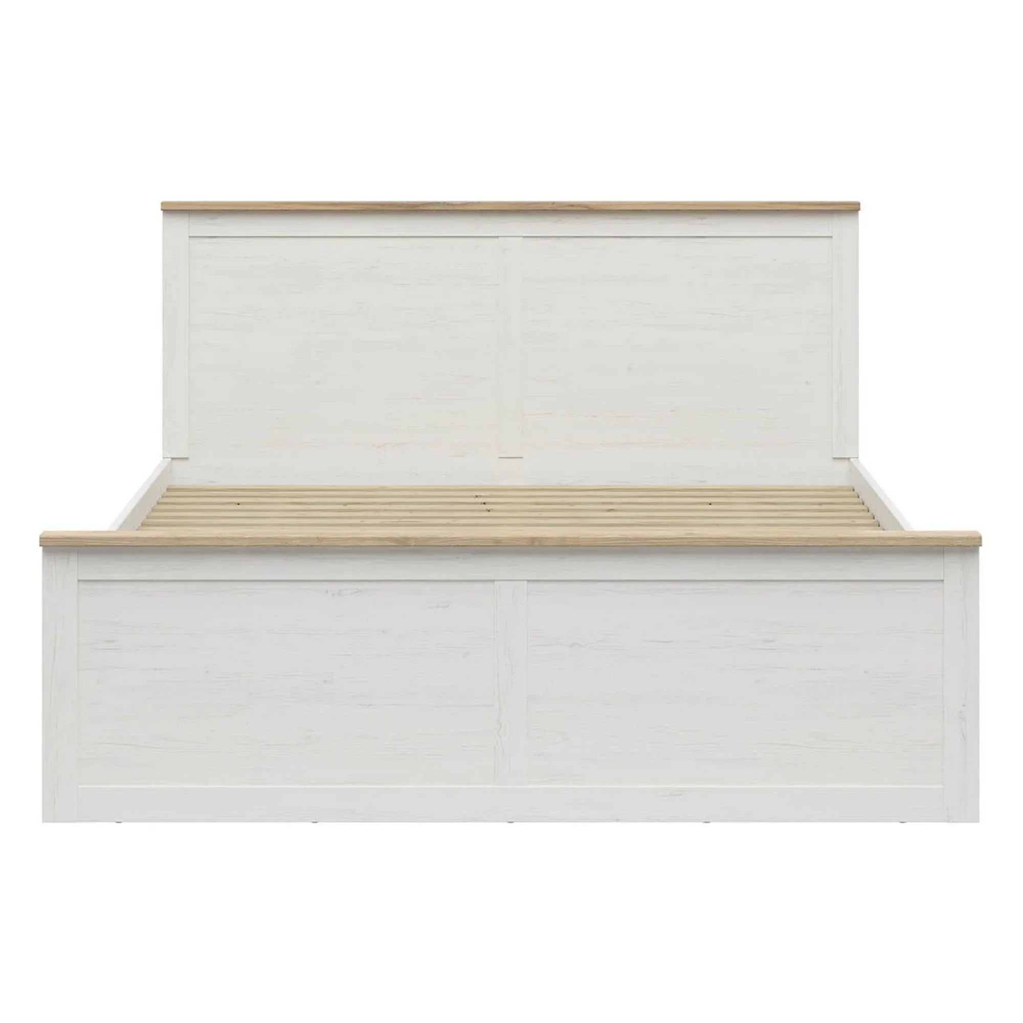 Cadru pat 180x200 BERGEN OCN-28742, pin alb/stejar grandson