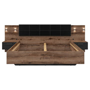 Cadru pat 180x200 BERGEN OCN-28828, nuc/negru