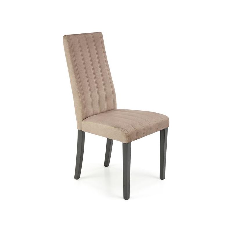 Scaun DIEGO 2, negru/bej, lemn masiv/stofa catifelata, 42x52x97 cm