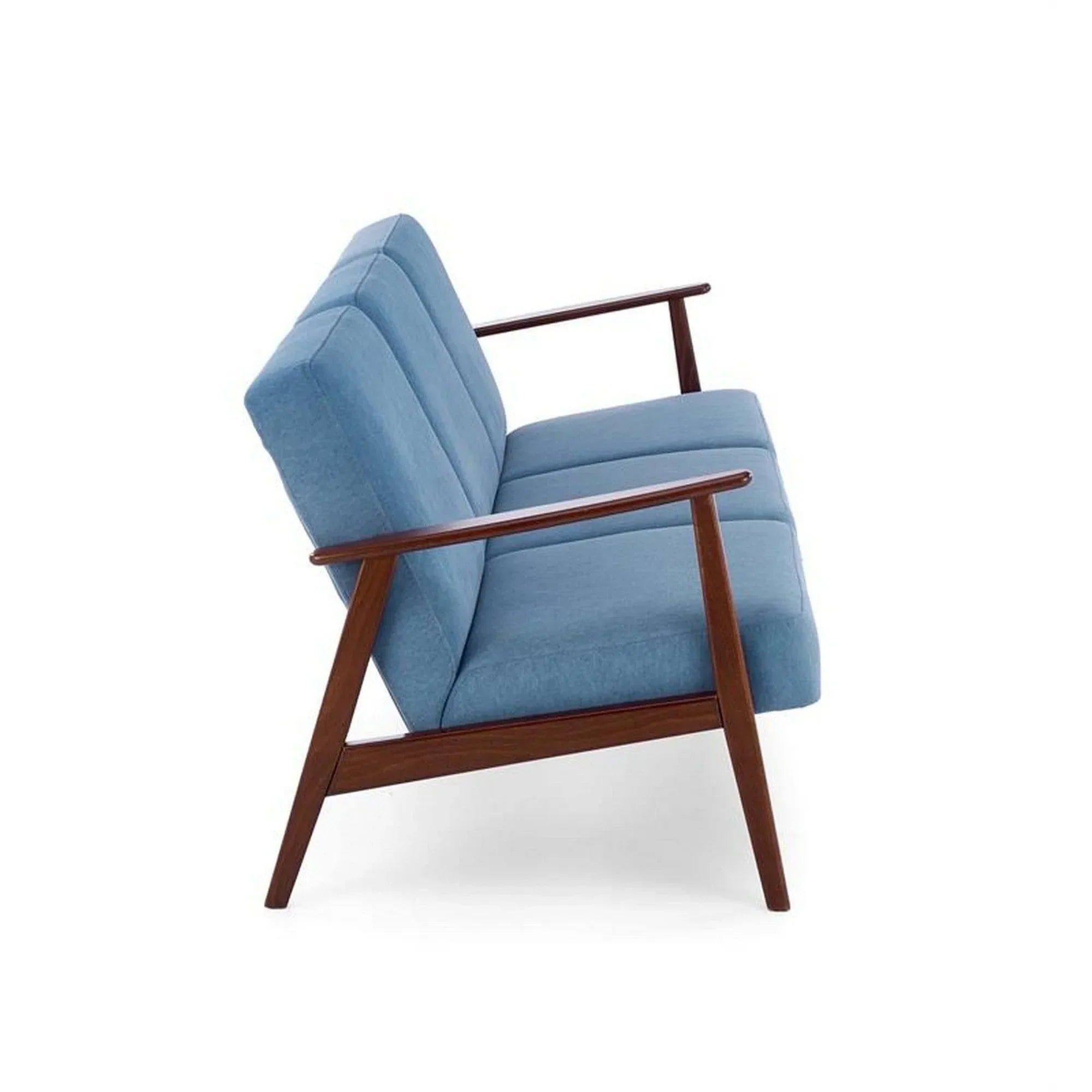 Canapea HOUSTON OCN-38184, albastru/nuc