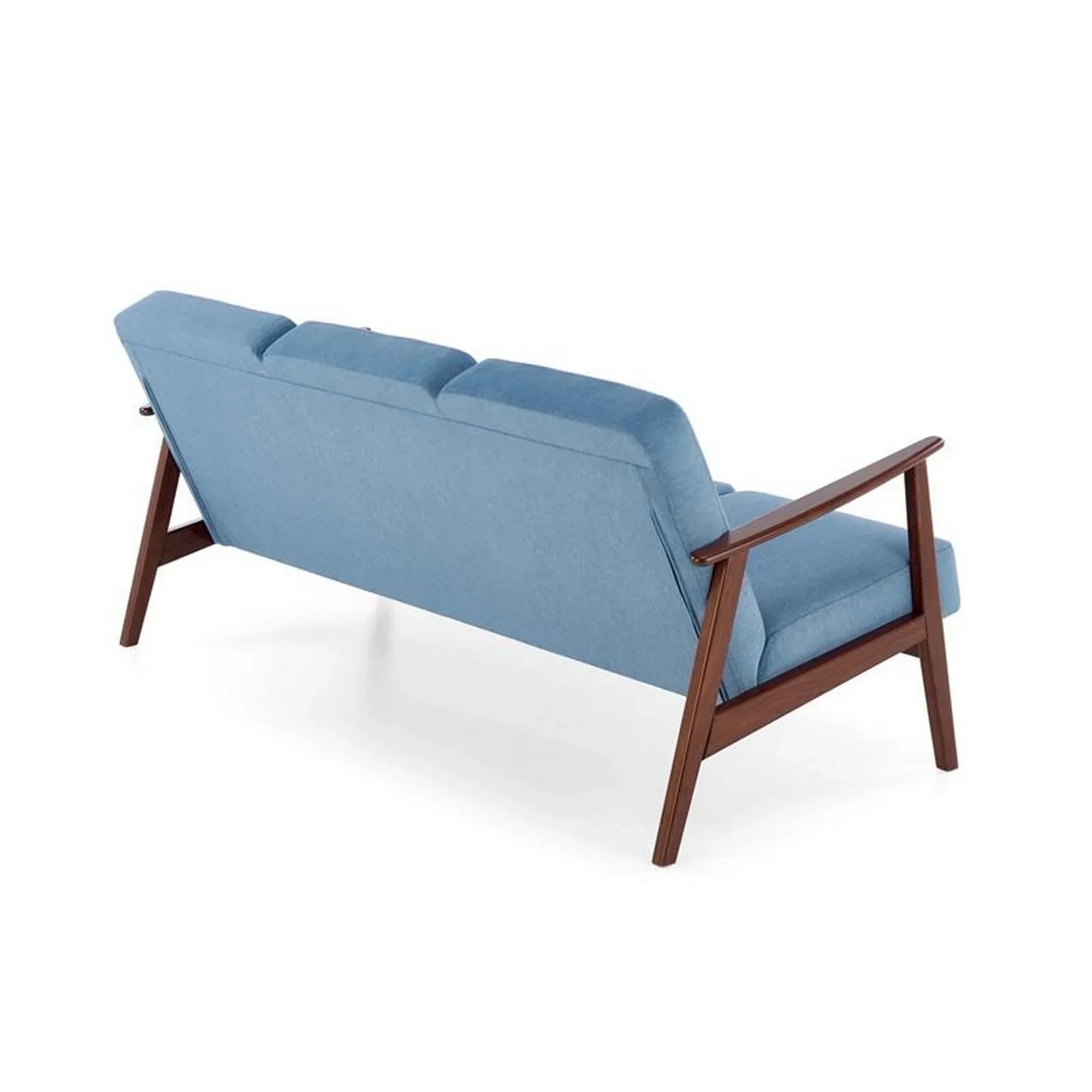 Canapea HOUSTON OCN-38184, albastru/nuc