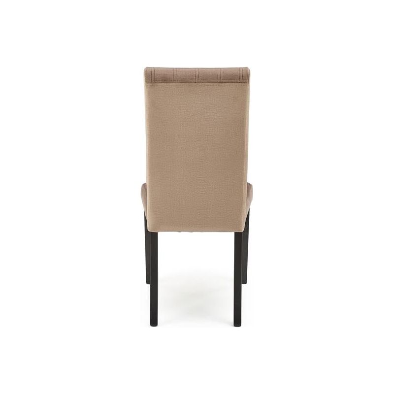 Scaun DIEGO 2, negru/bej, lemn masiv/stofa catifelata, 42x52x97 cm