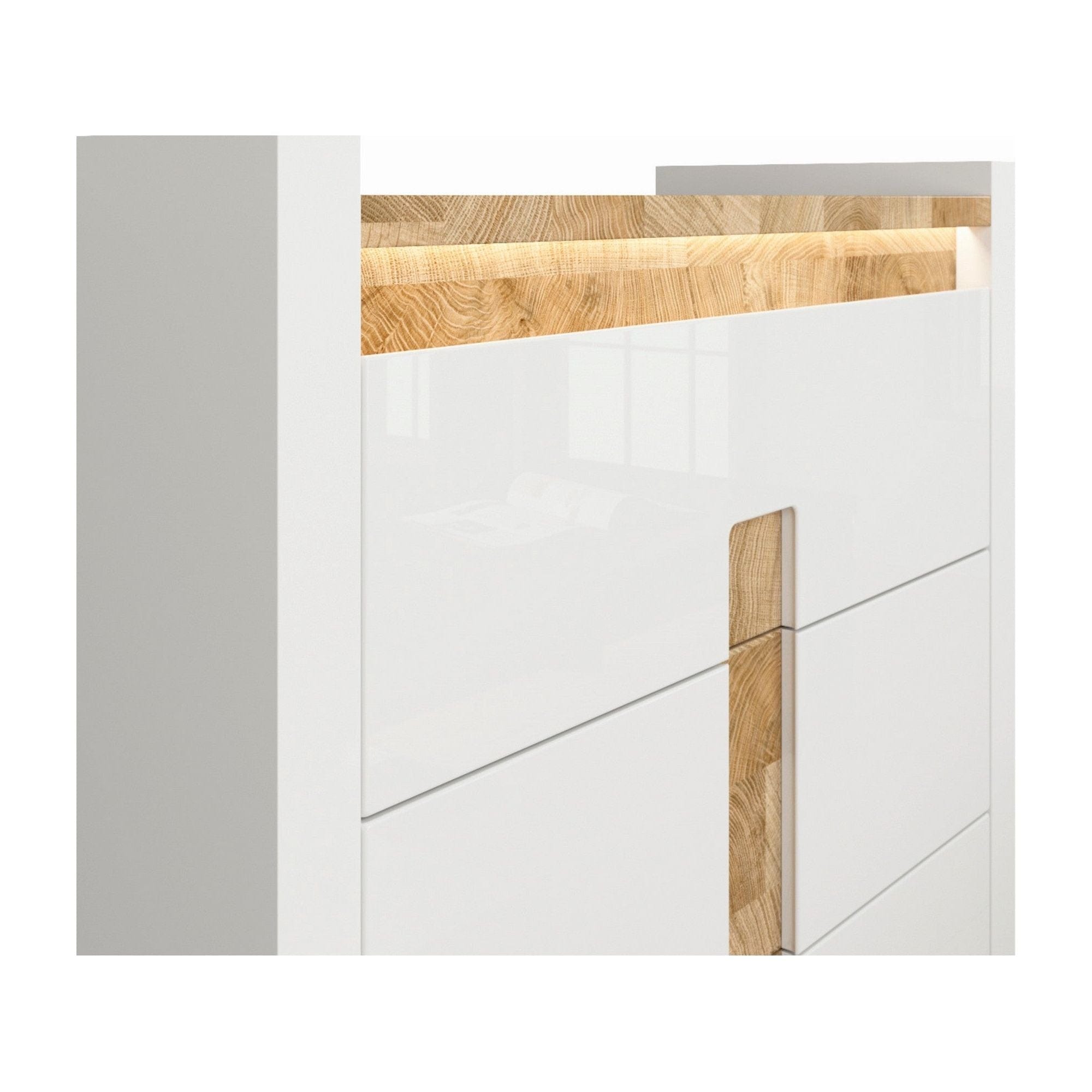 Comoda BERGEN OCN-29536, alb/stejar