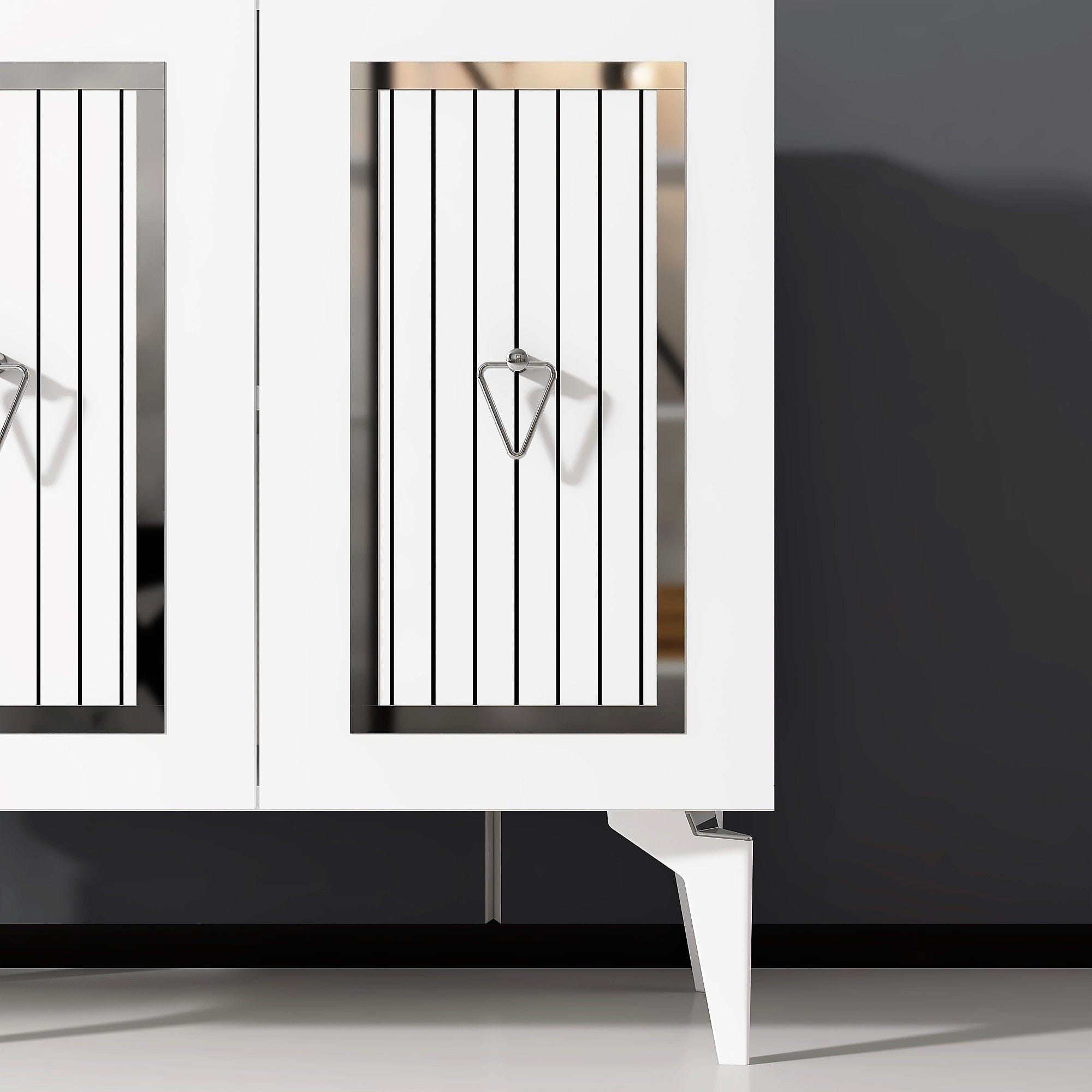 Comoda AMSTERDAM OCN-34072, alb/argintiu