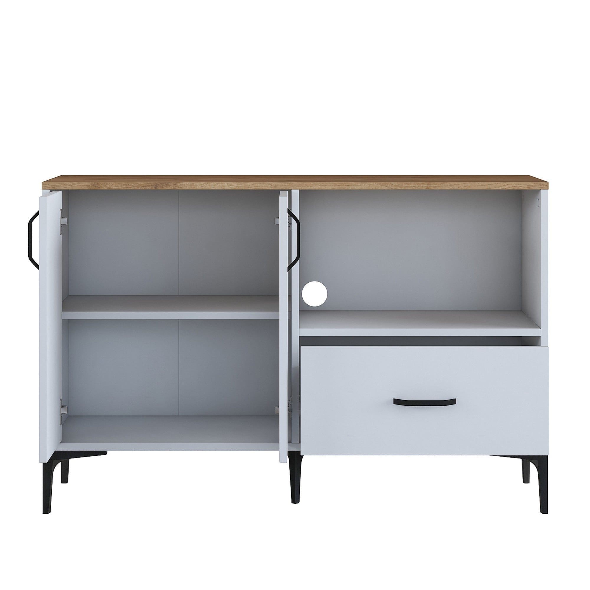 Comoda AMSTERDAM OCN-34109, alb/stejar