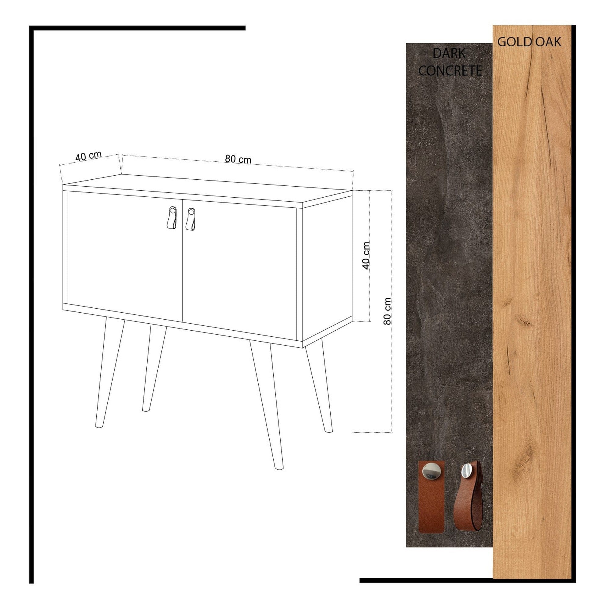 Comoda AMSTERDAM OCN-34111, galben/stejar