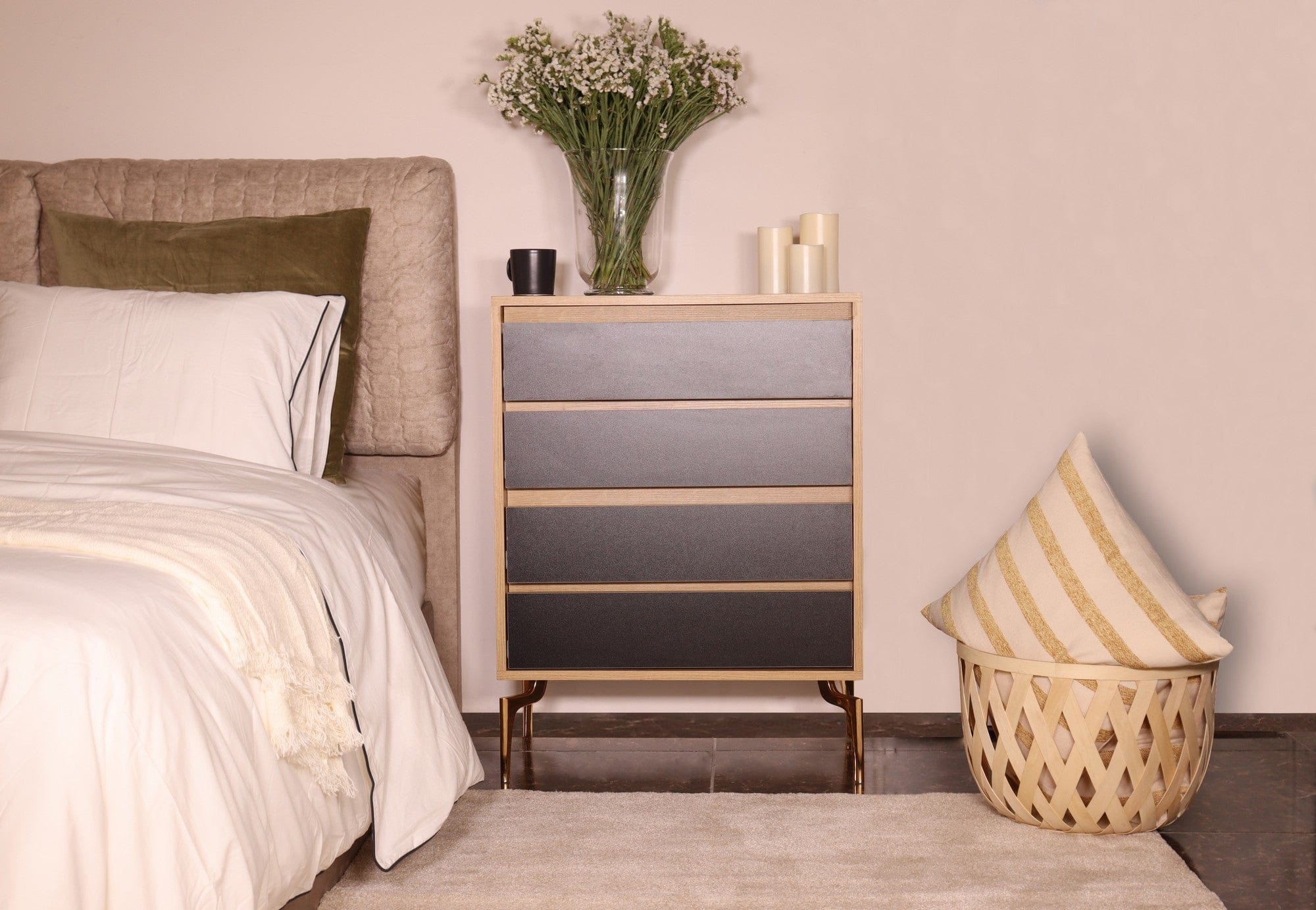 Comoda AMSTERDAM OCN-34116, negru/stejar