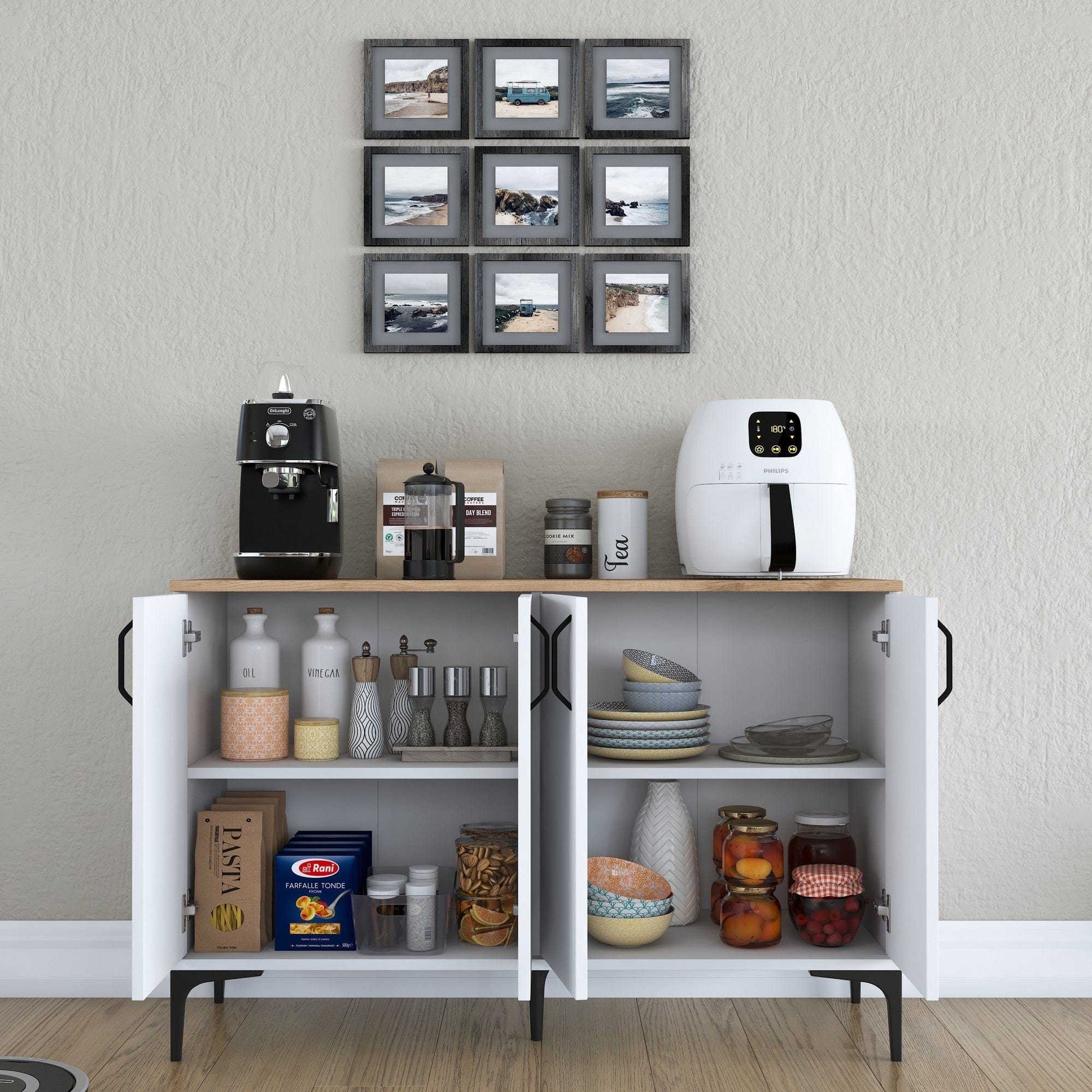 Comoda AMSTERDAM OCN-34118alb/stejar