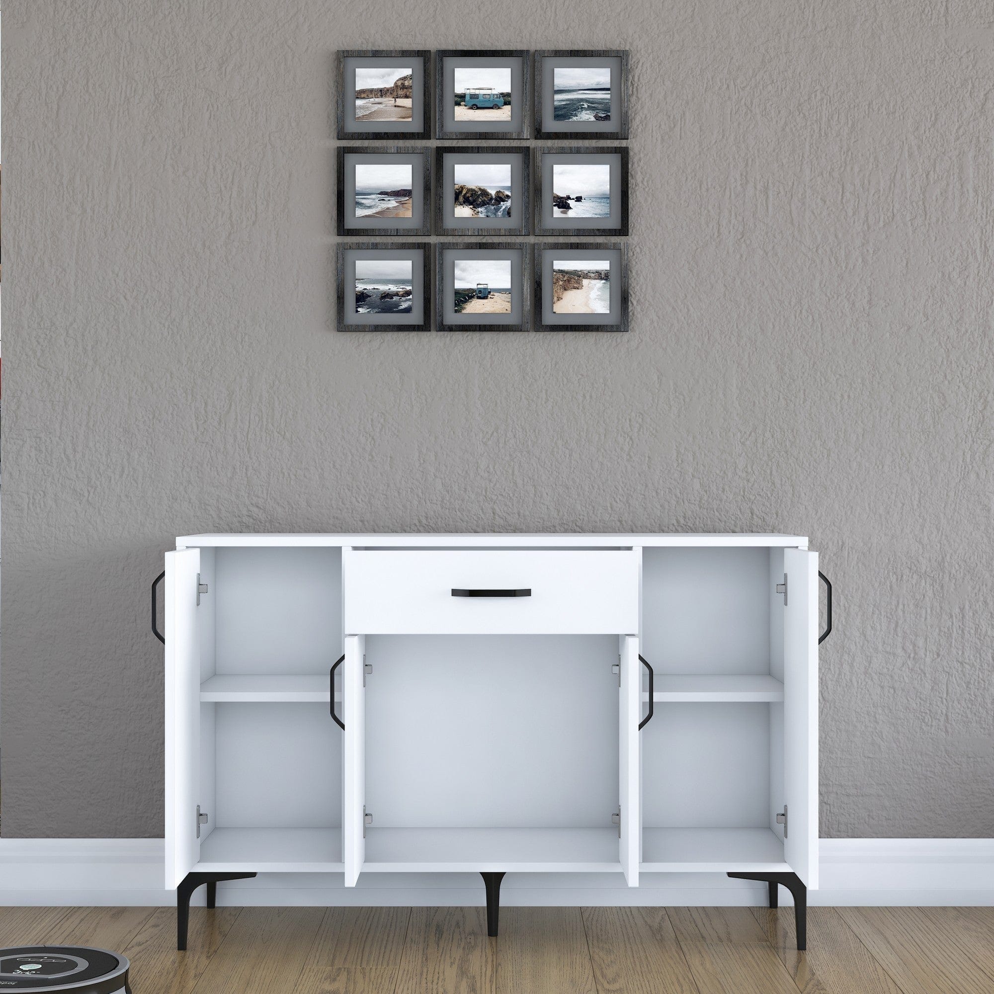 Comoda AMSTERDAM OCN-34136, alb/negru