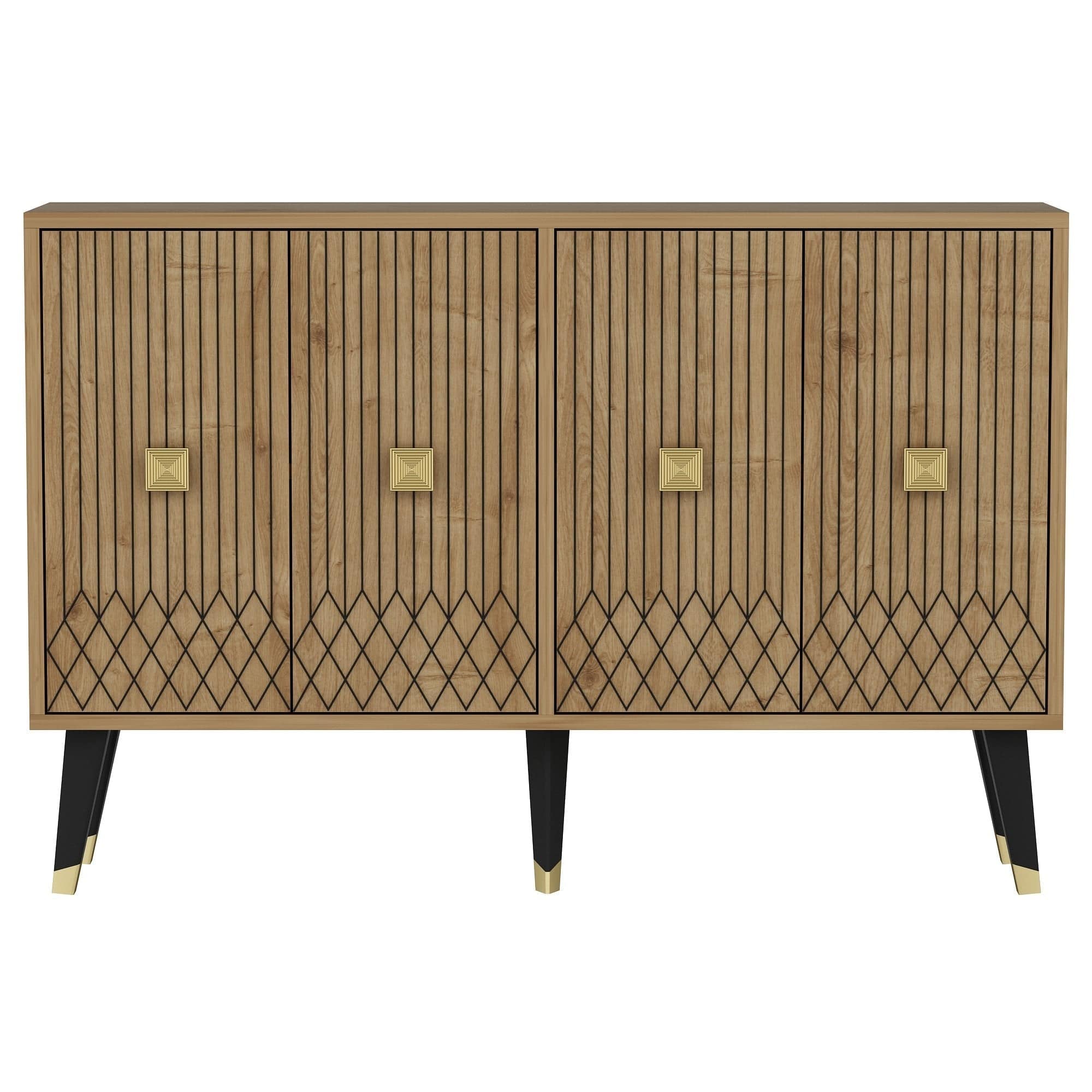 Comoda AMSTERDAM OCN-34185, stejar/negru