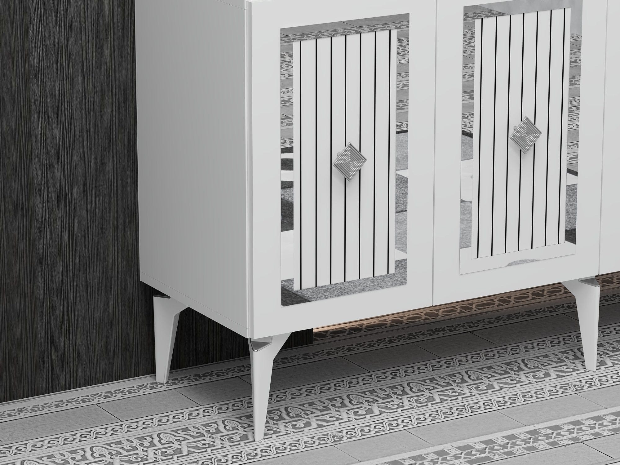 Comoda AMSTERDAM OCN-34207, alb/crom