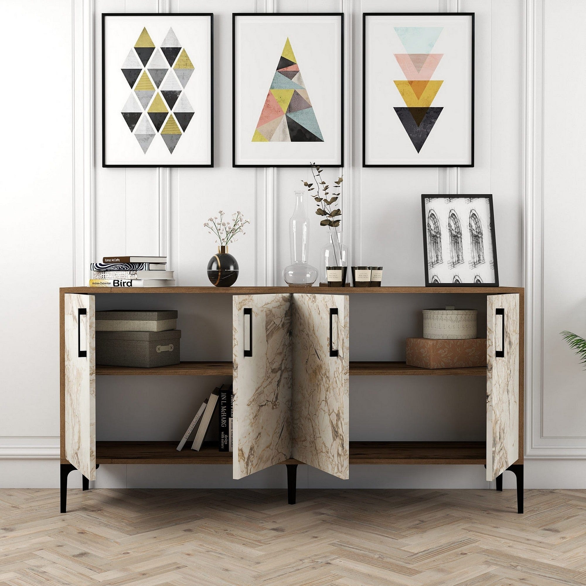 Comoda AMSTERDAM OCN-34219, stejar/bej