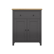 Comoda BERGEN OCN-29508, gri grafit/stejar artisan