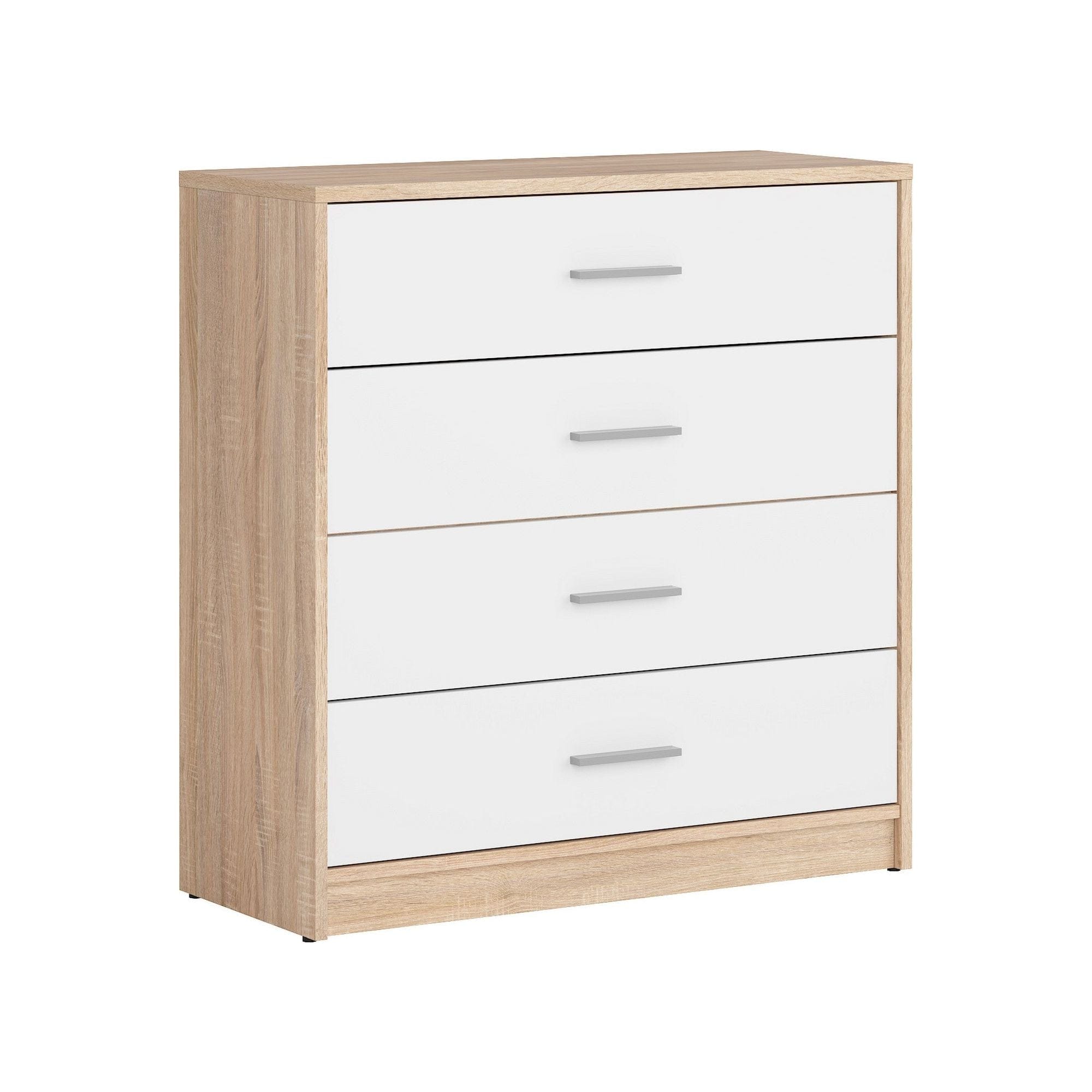 Comoda BERGEN OCN-29519, alb/stejar sonoma