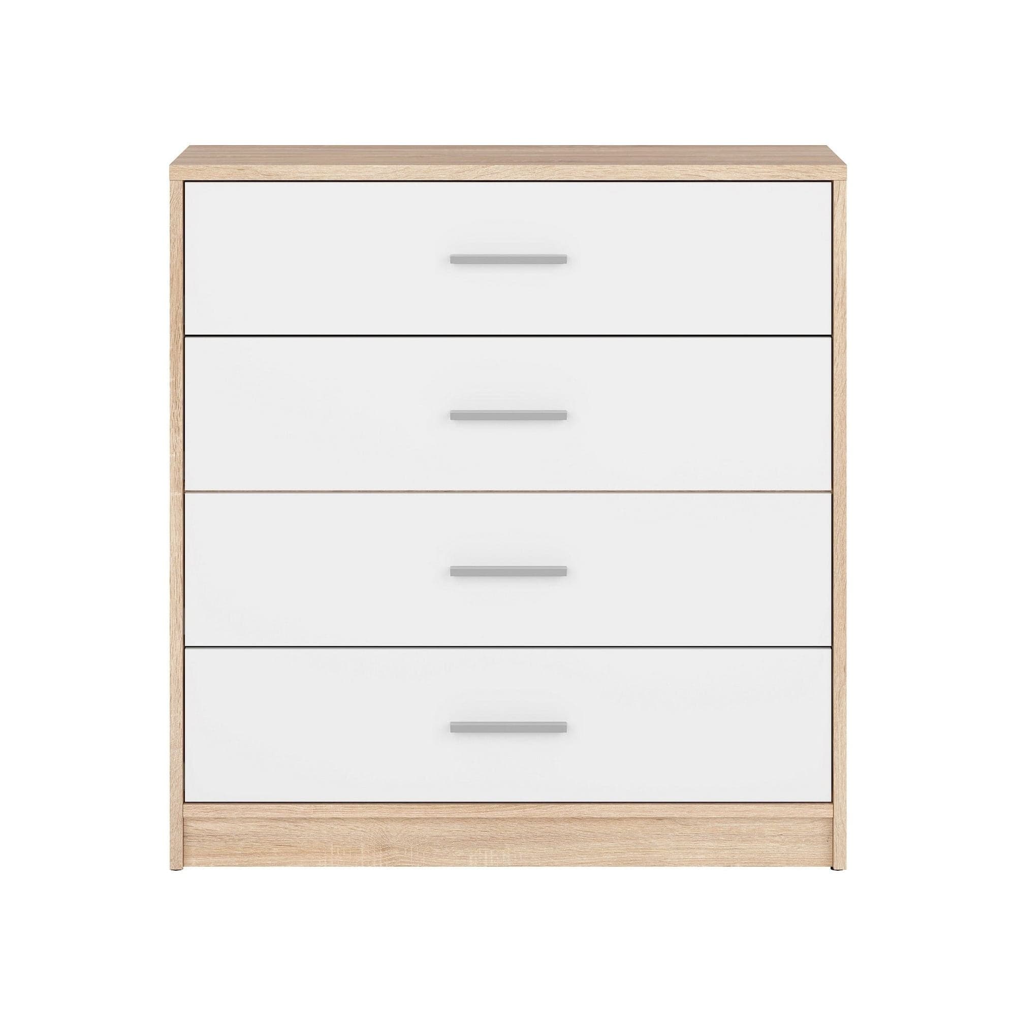 Comoda BERGEN OCN-29519, alb/stejar sonoma