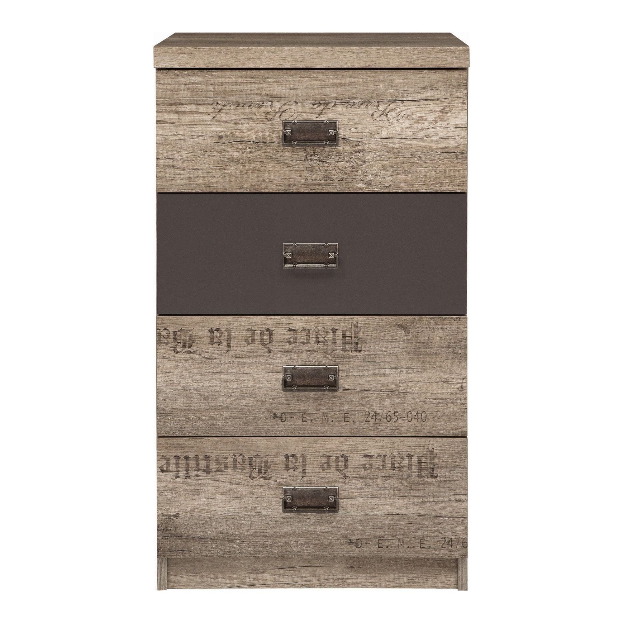 Comoda BERGEN OCN-29529, stejar canyon/gri inchis