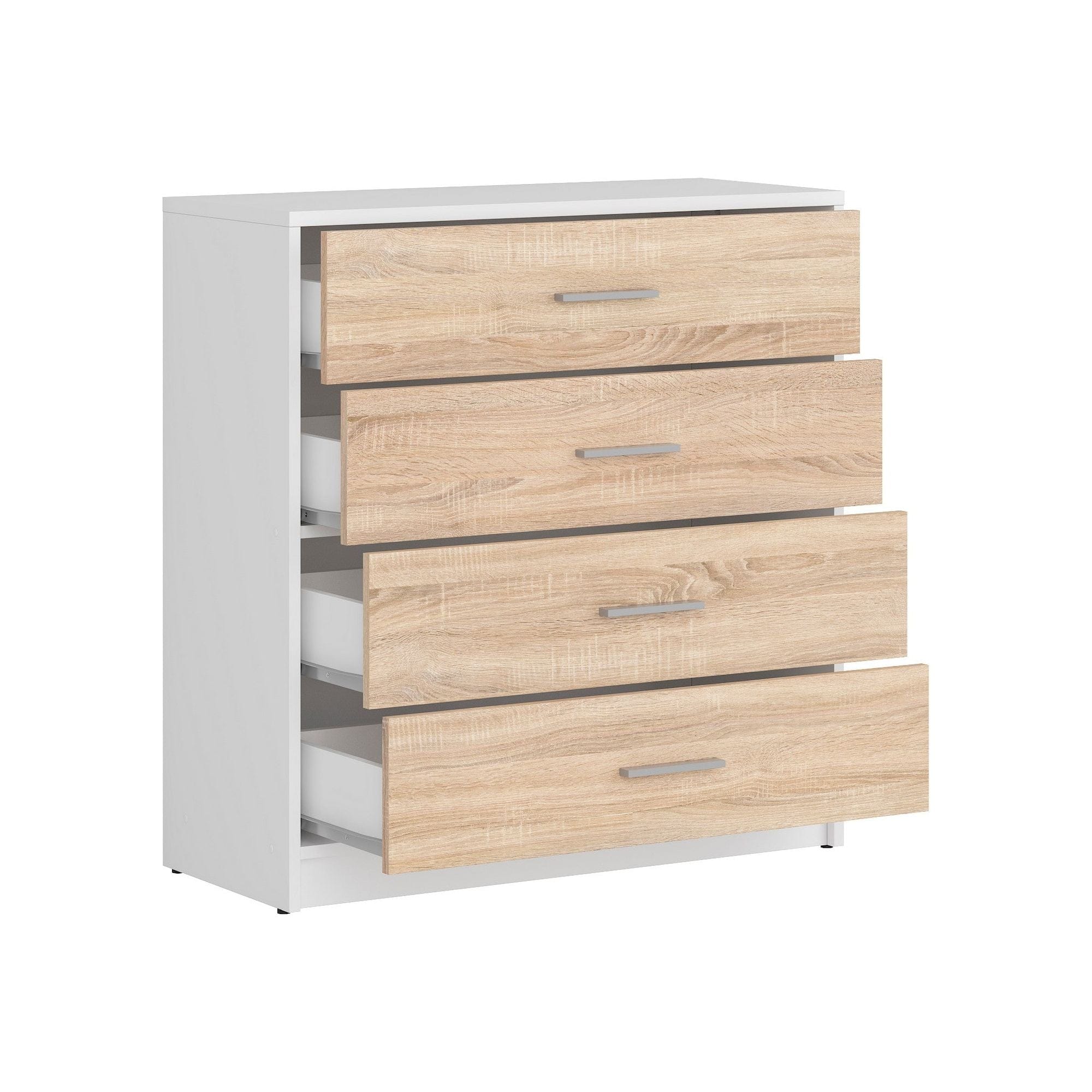 Comoda BERGEN OCN-29594, stejar sonoma/alb