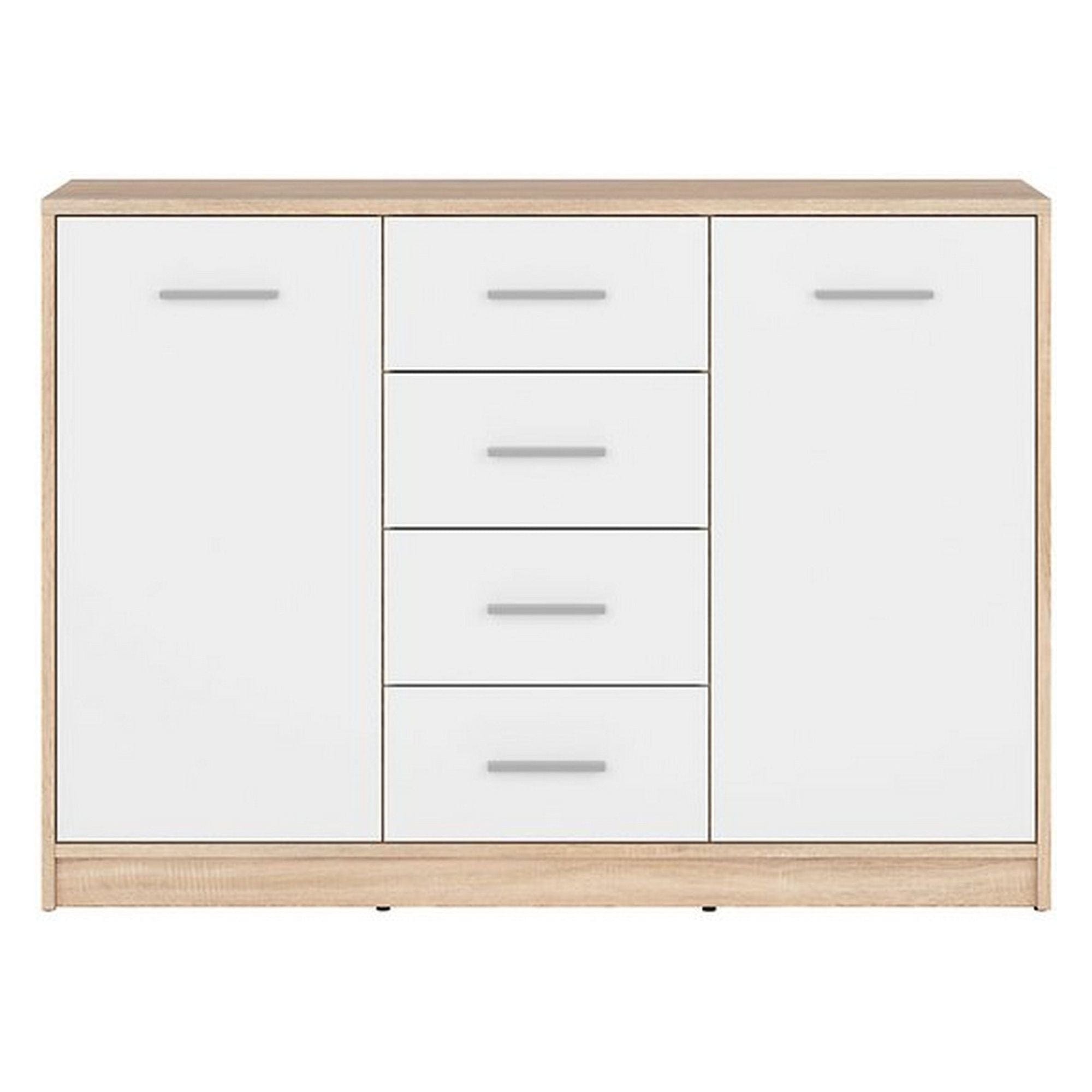 Comoda BERGEN OCN-29619, alb/stejar sonoma