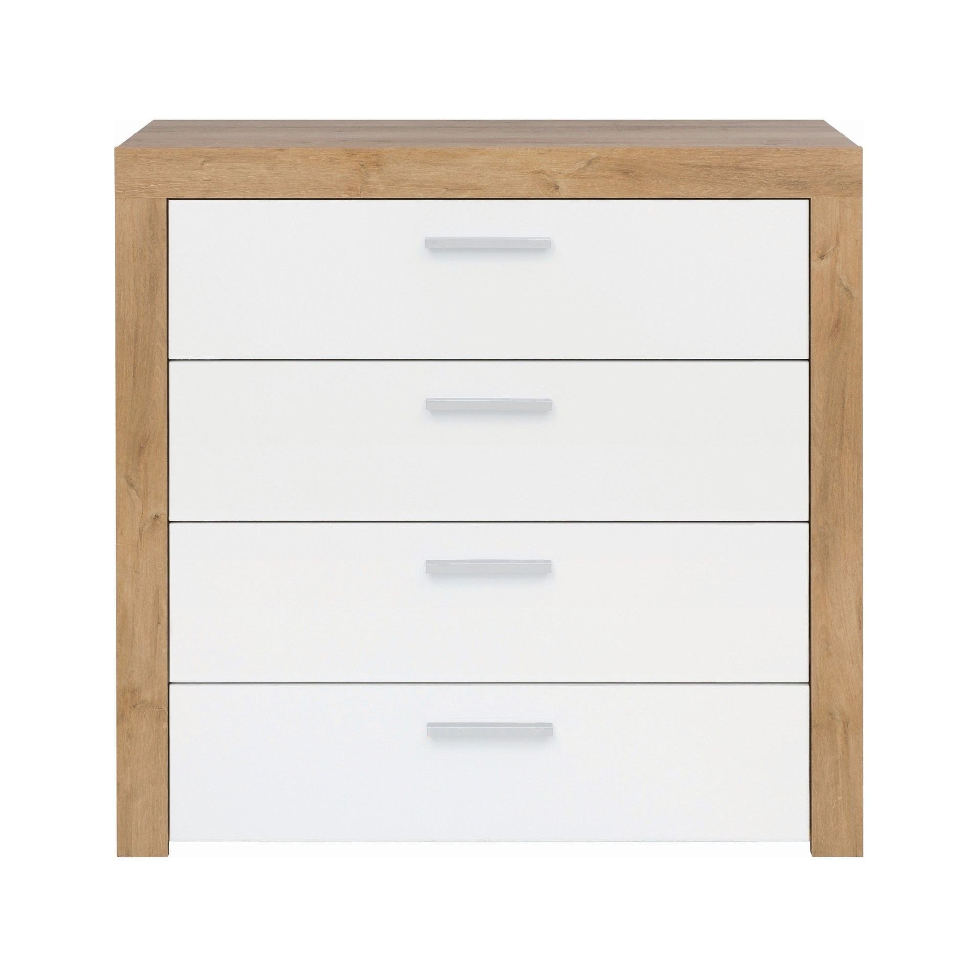 Comoda BERGEN OCN-29624, alb/stejar