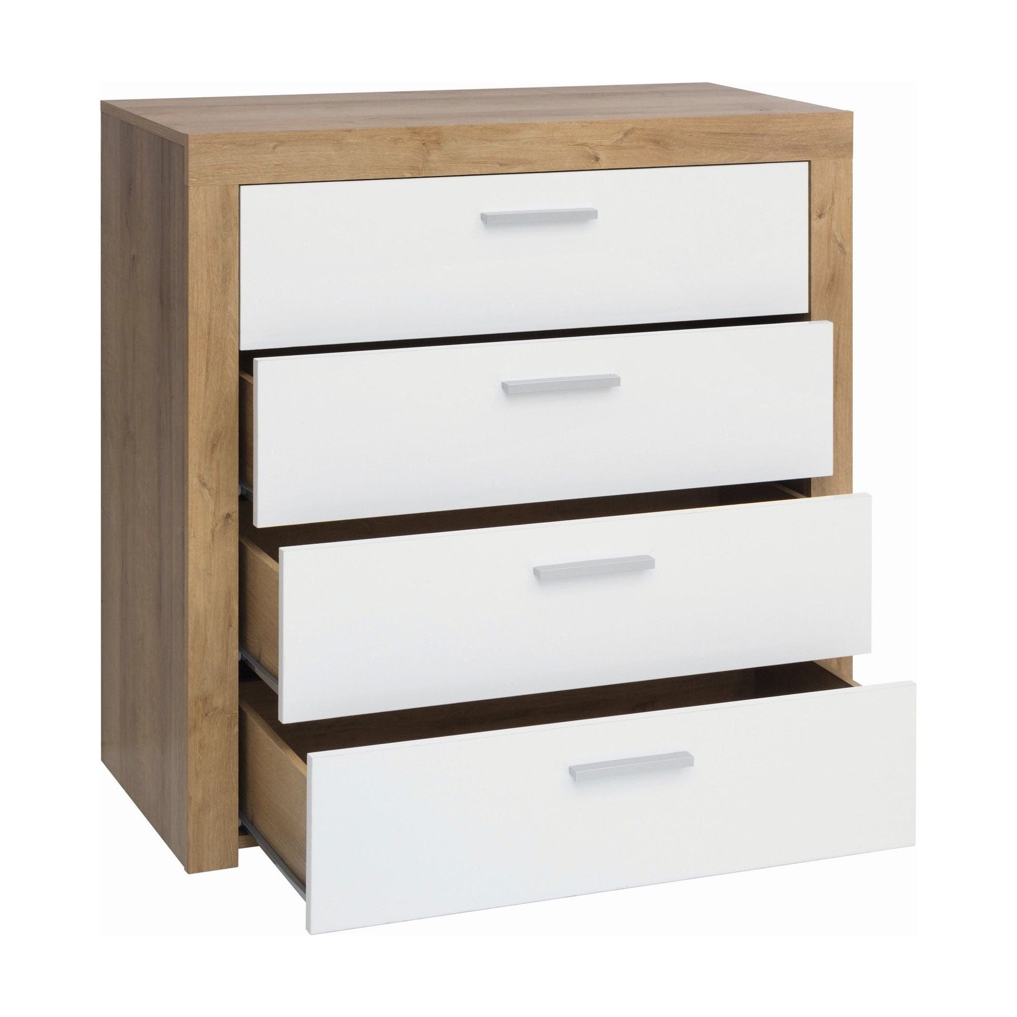 Comoda BERGEN OCN-29624, alb/stejar