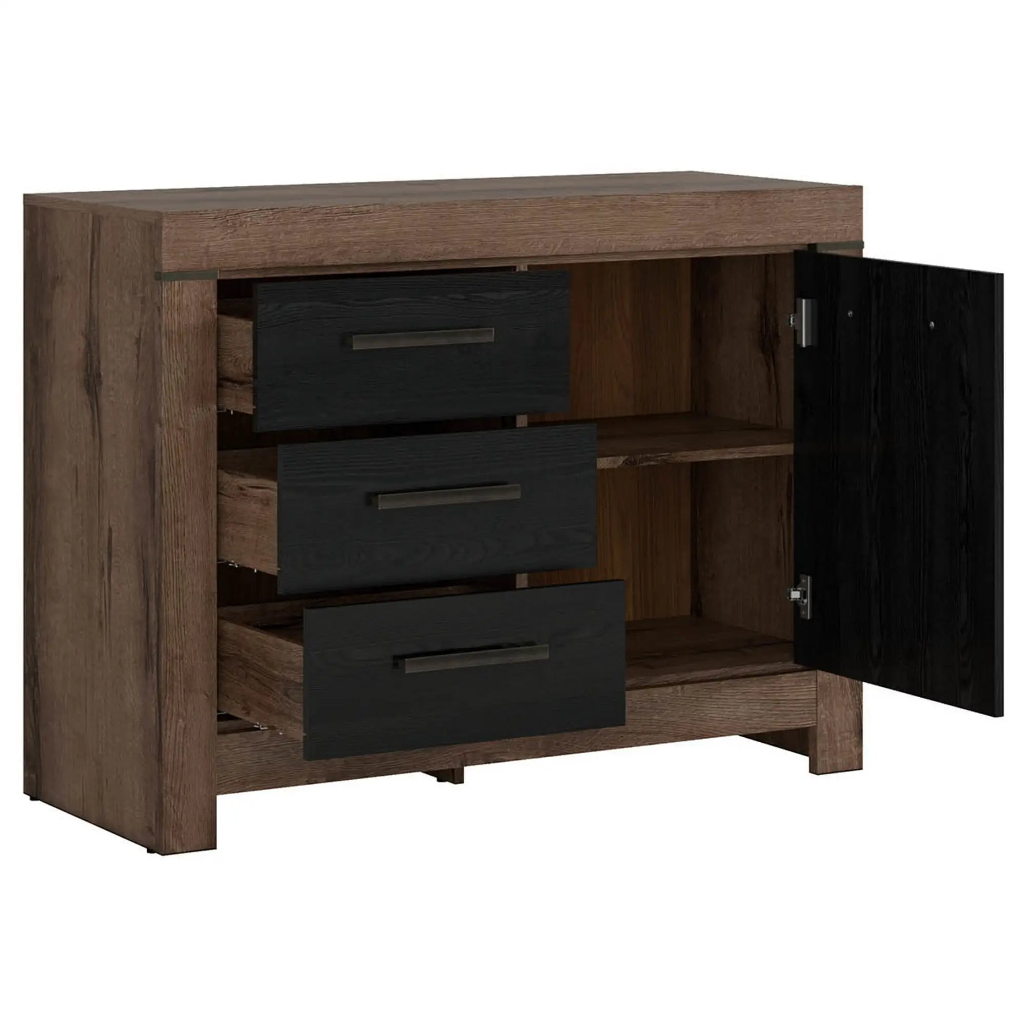 Comoda BERGEN OCN-29637, stejar/negru