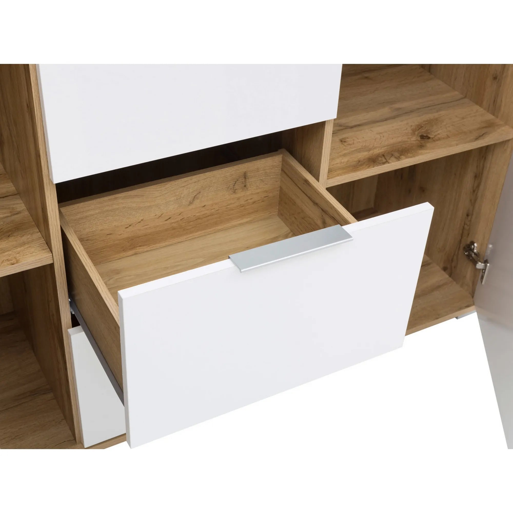 Comoda BERGEN OCN-29641, stejar wotan/alb lucios