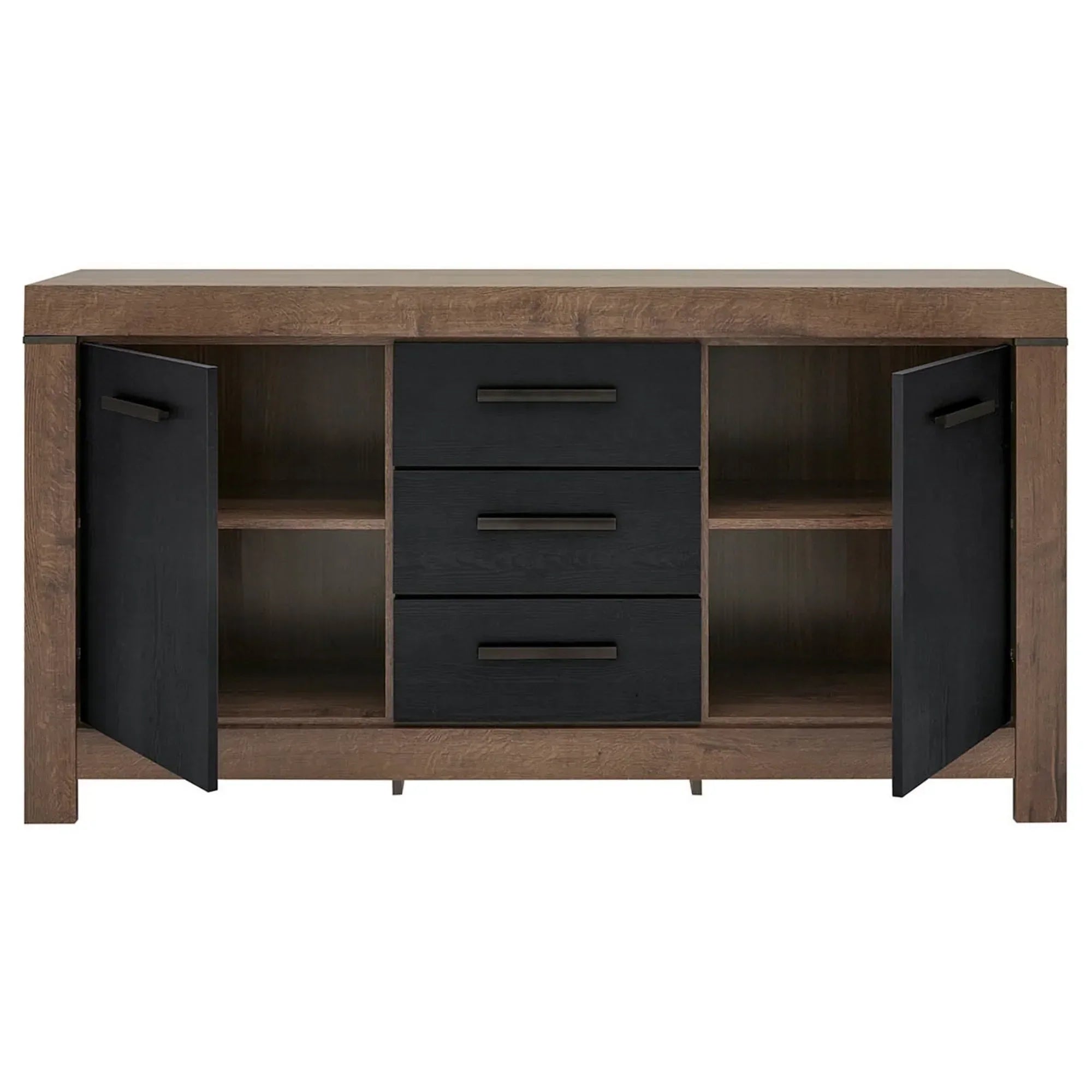 Comoda BERGEN OCN-29661, negru/stejar