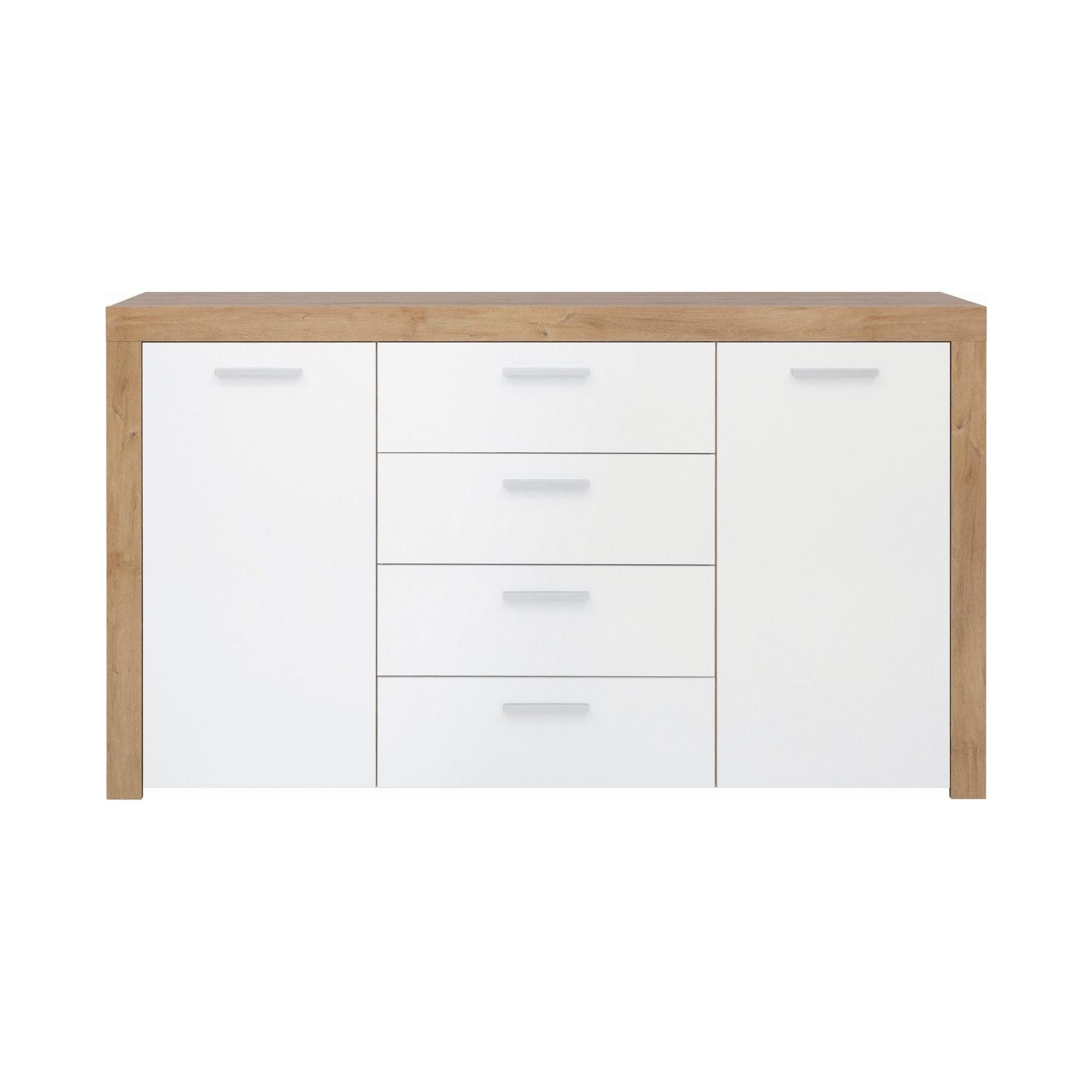 Comoda BERGEN OCN-29674, alb/stejar