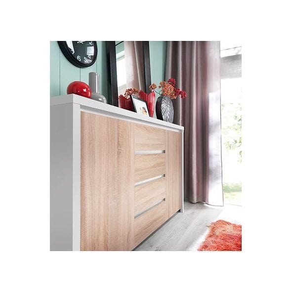 Comoda BERGEN OCN-29691, alb/stejar sonoma