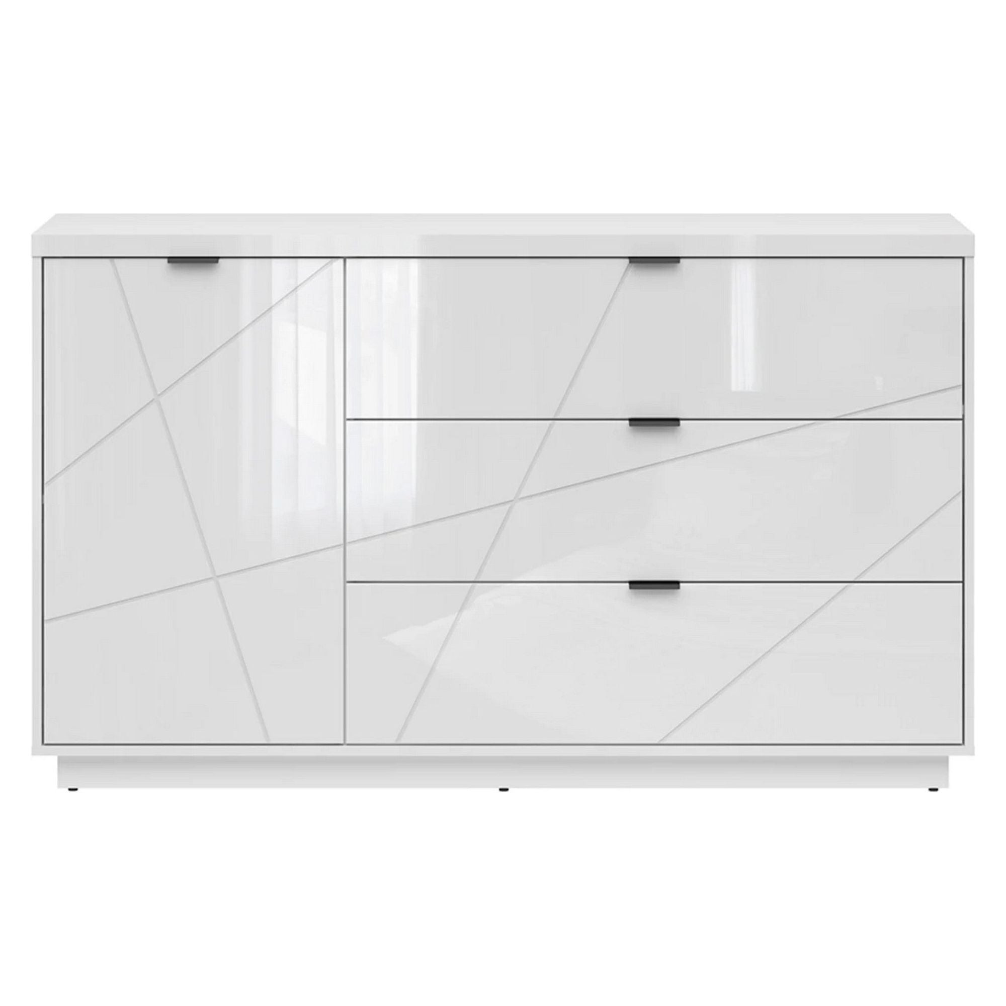 Comoda BERGEN OCN-29720, alb lucios