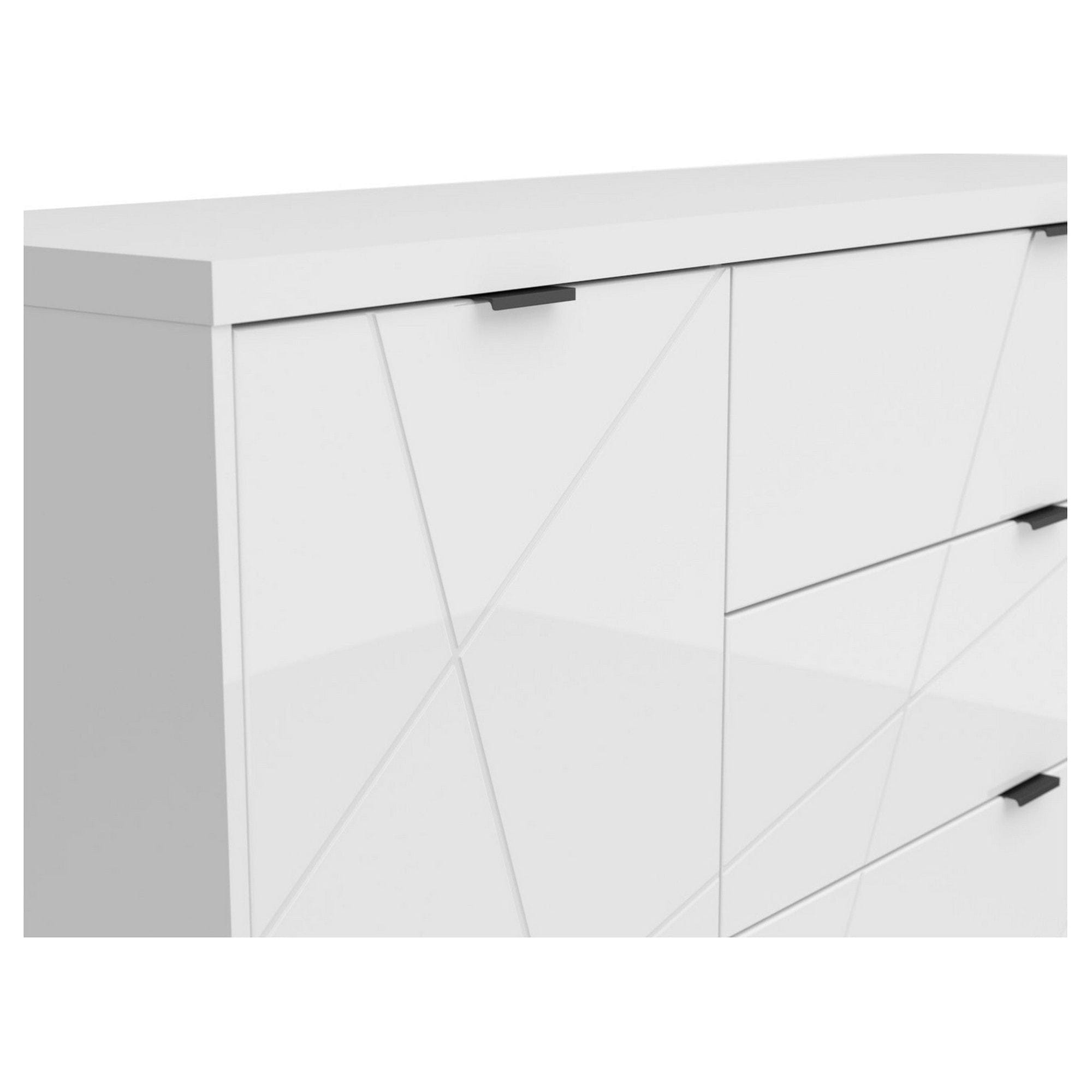 Comoda BERGEN OCN-29720, alb lucios