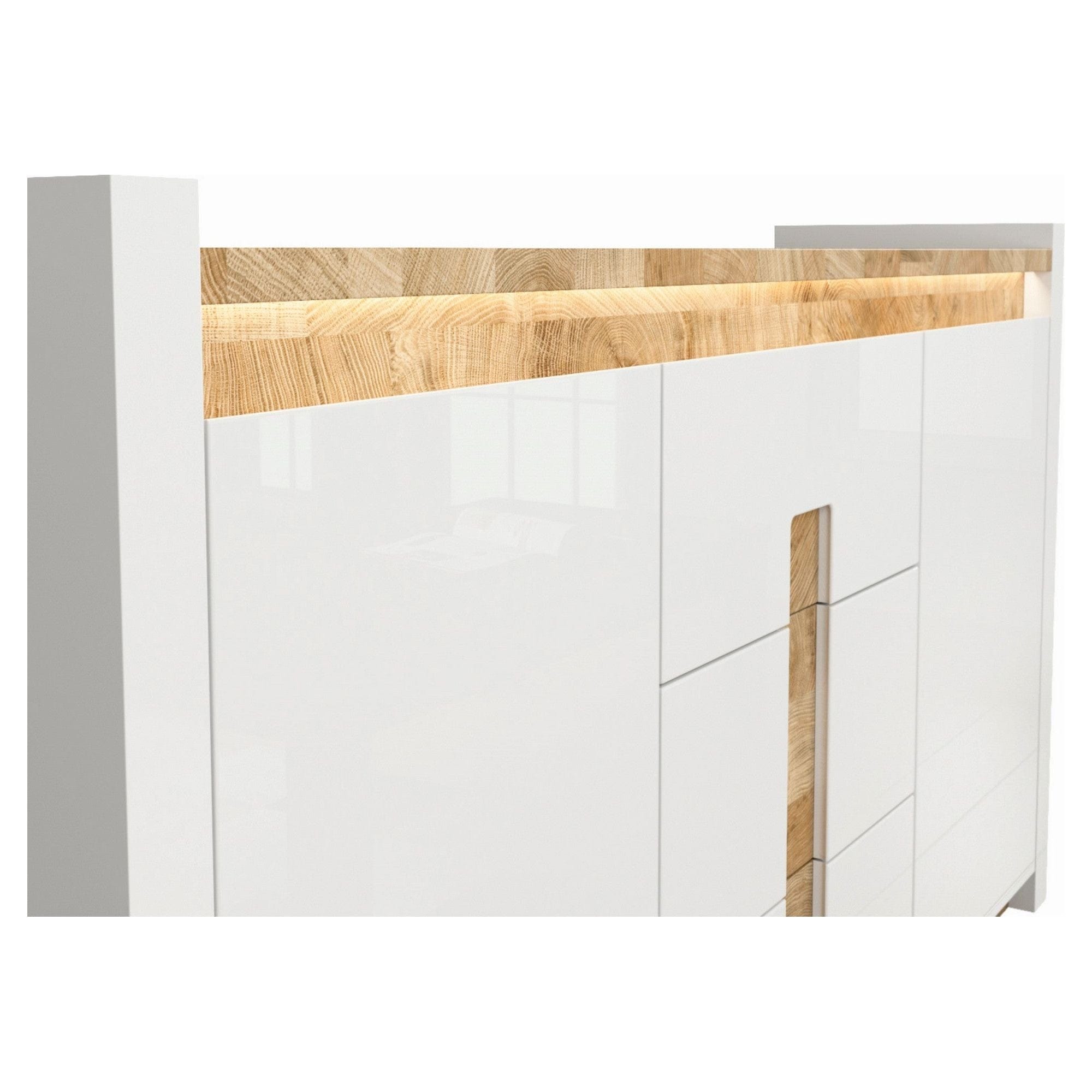 Comoda BERGEN OCN-29725, alb/stejar