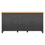 Comoda BERGEN OCN-29737, gri grafit/stejar artisan