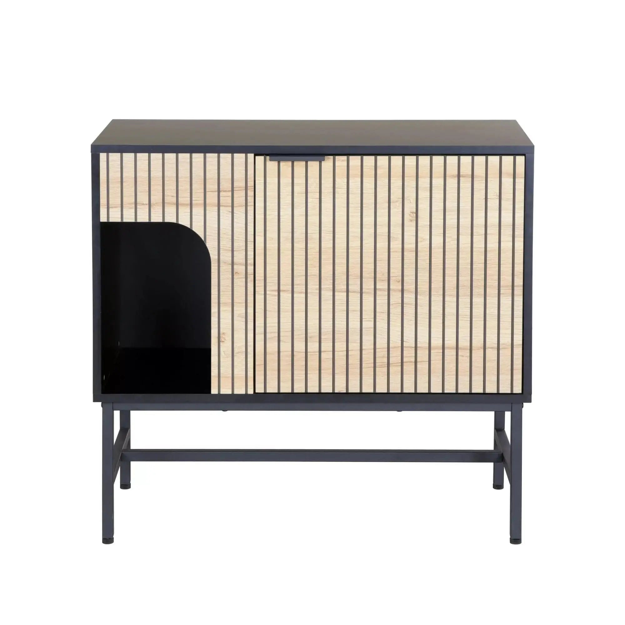 Comoda DETROIT OCN-39967, negru/stejar