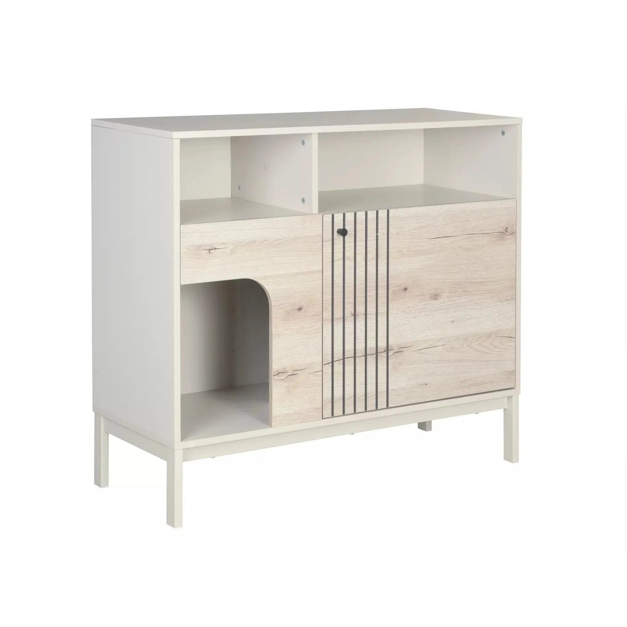 Comoda DETROIT OCN-39970, stejar alpin/alb