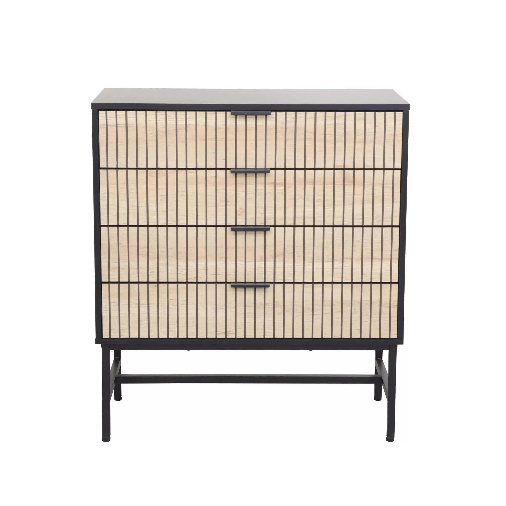 Comoda DETROIT OCN-39972, negru/stejar